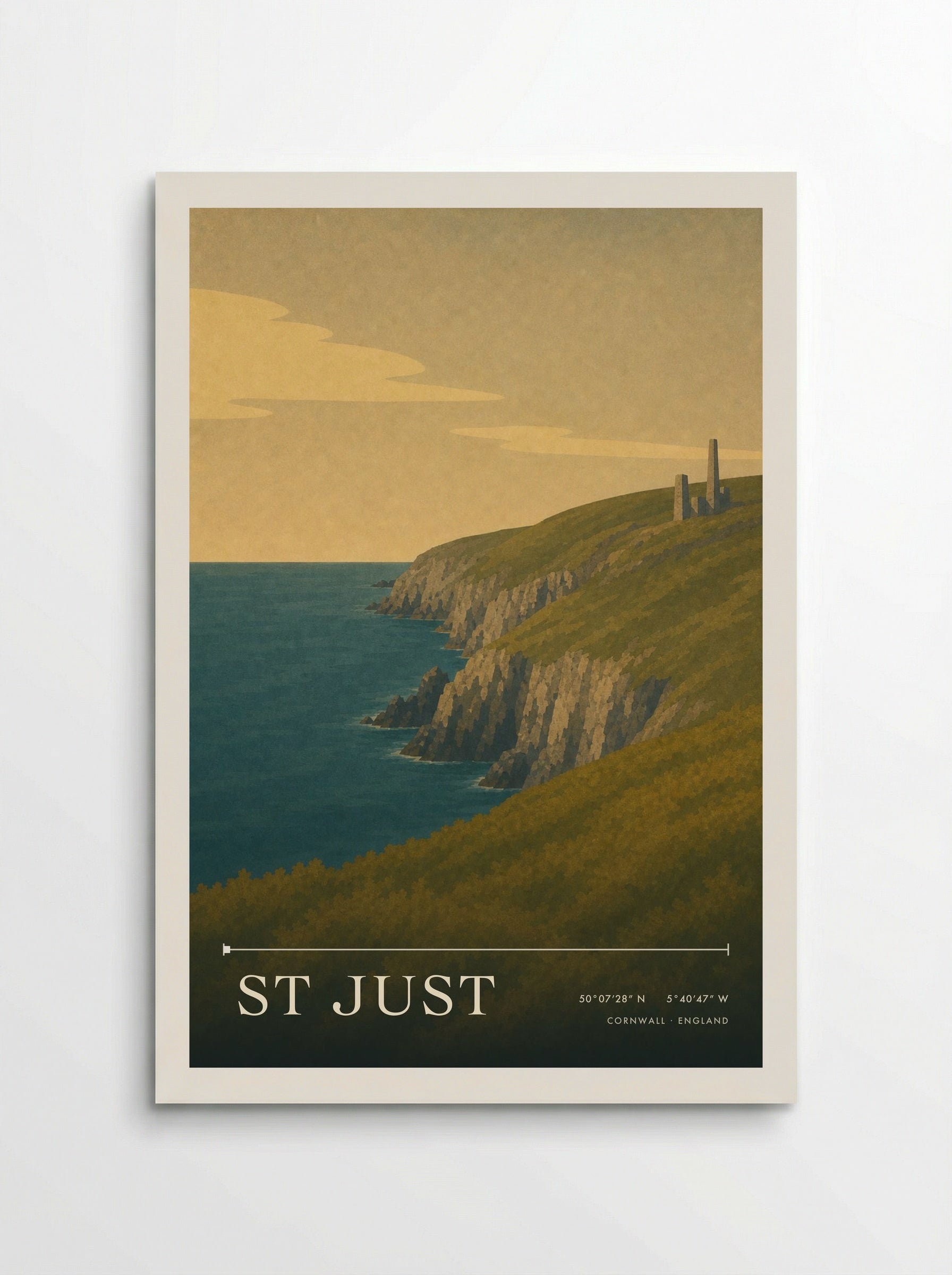 St Just Cornwall England Travel Poster - Poster