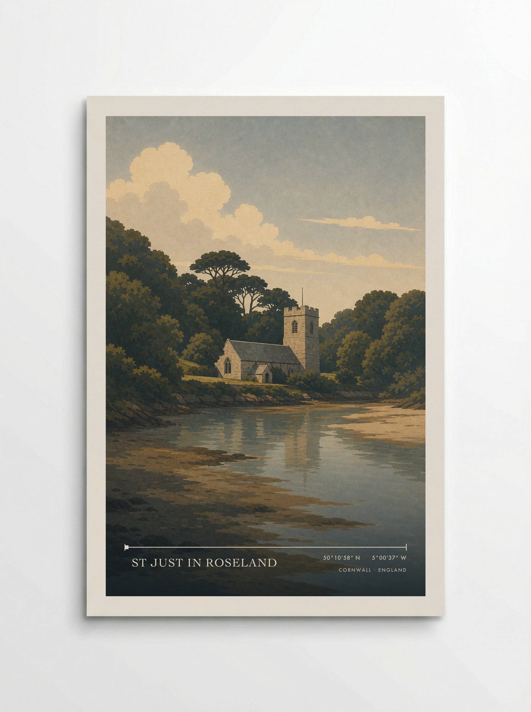St Just in Roseland Cornwall England Travel Poster - Poster