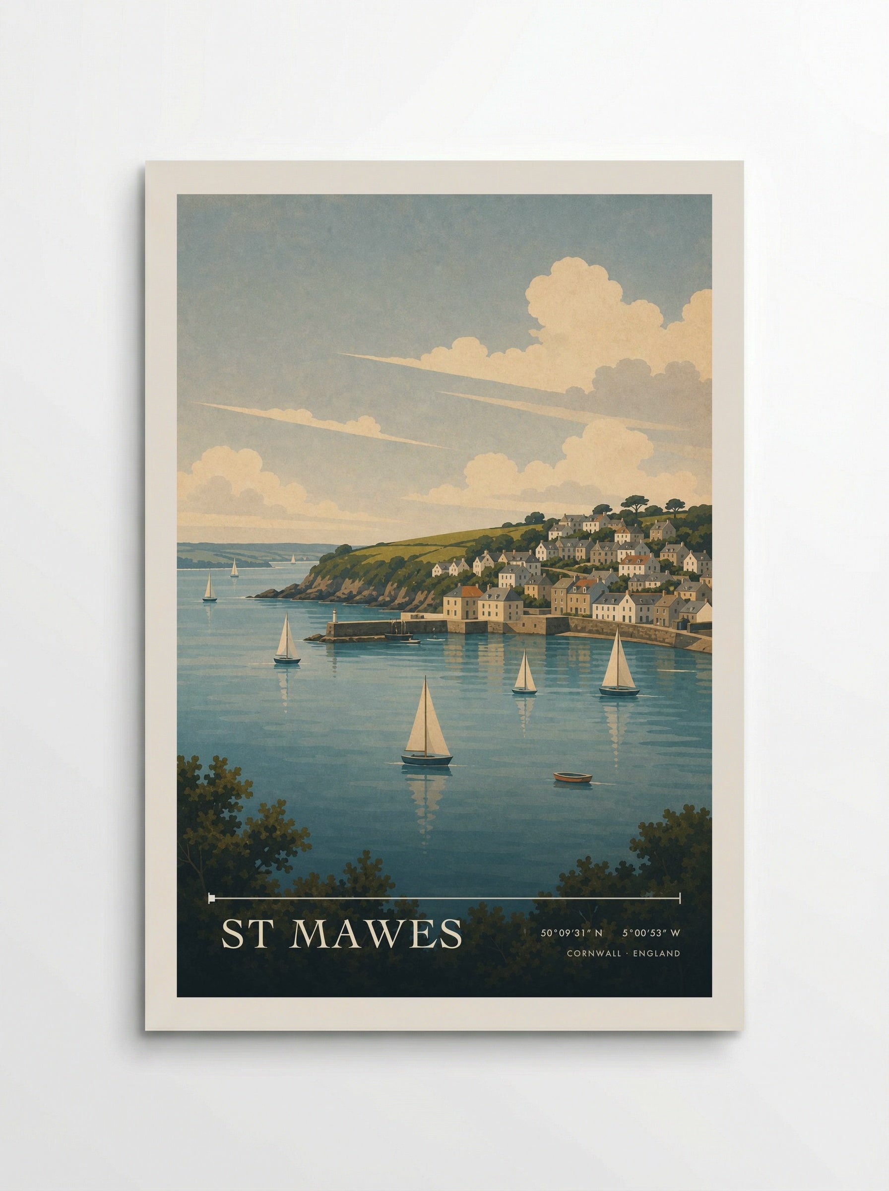St Mawes Cornwall England Travel Poster - Poster