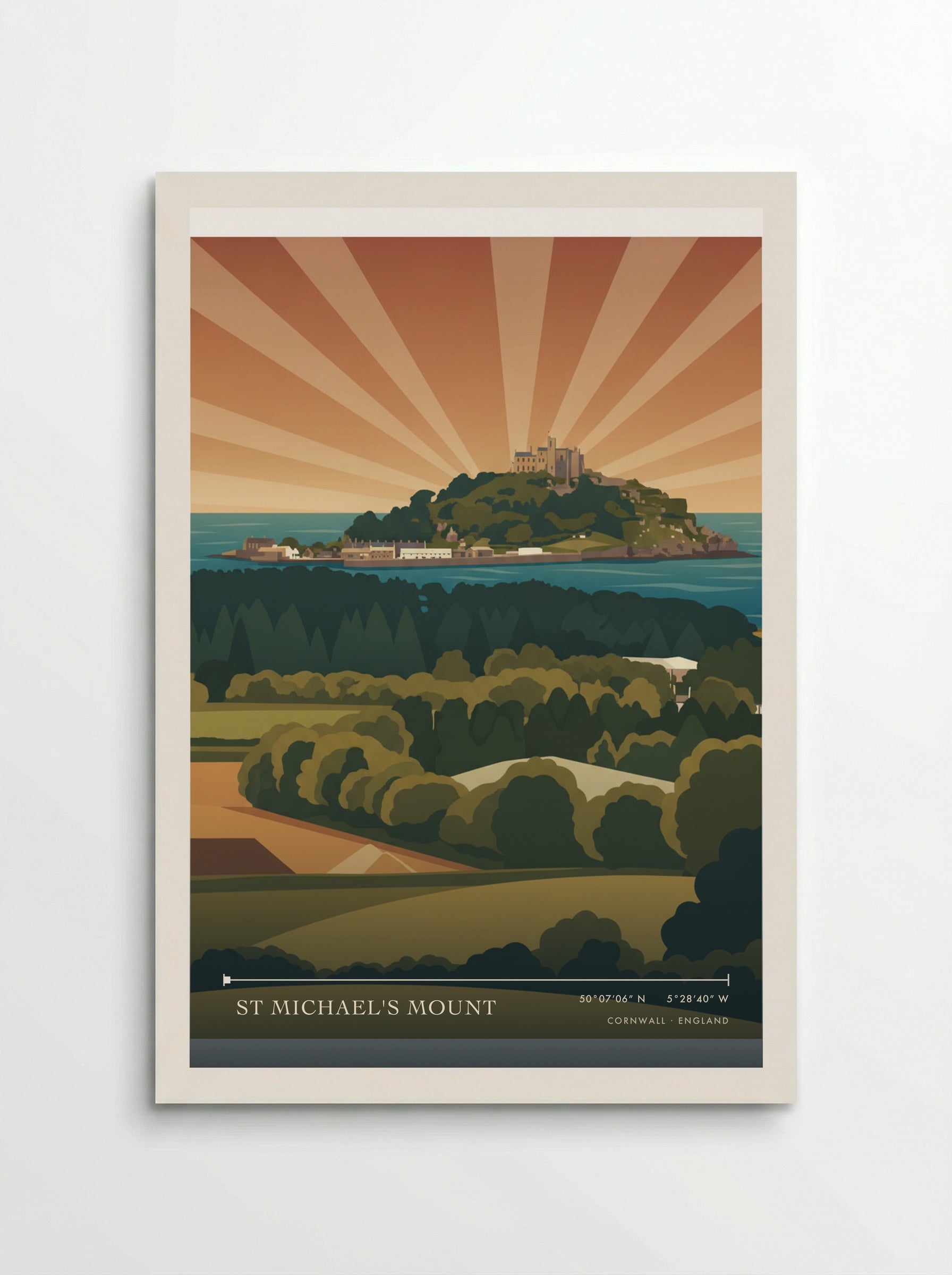 St Michael's Mount Cornwall England Travel Poster - Poster