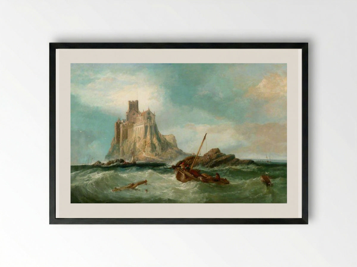St Michael's Mount - James Webb - Framed Print Black
