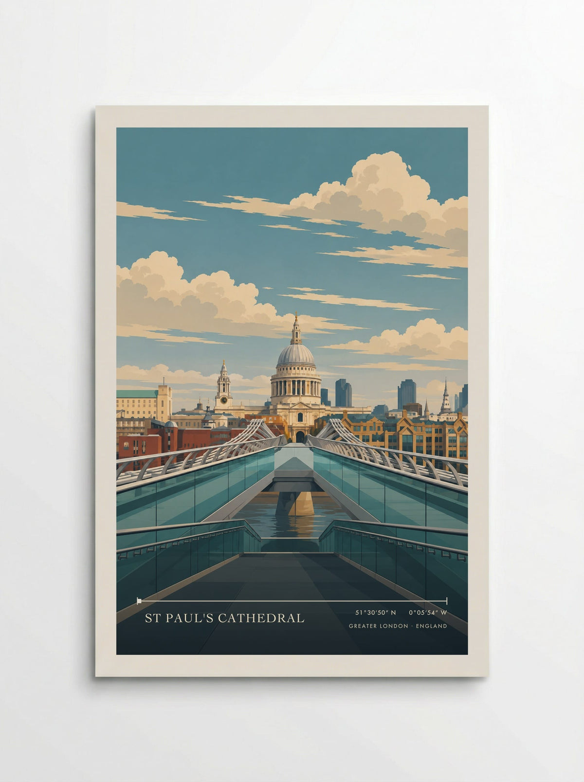 St Paul's Cathedral, Greater London | Travel Poster - Poster