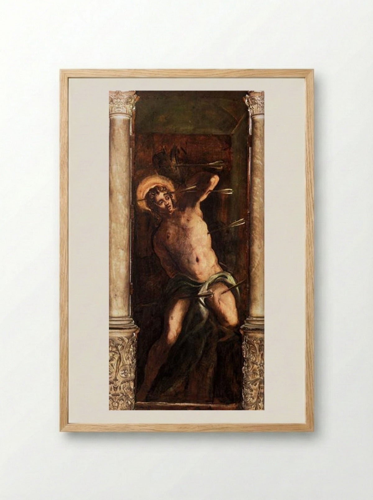 St Sebastian - Tintoretto - Framed Print Wood