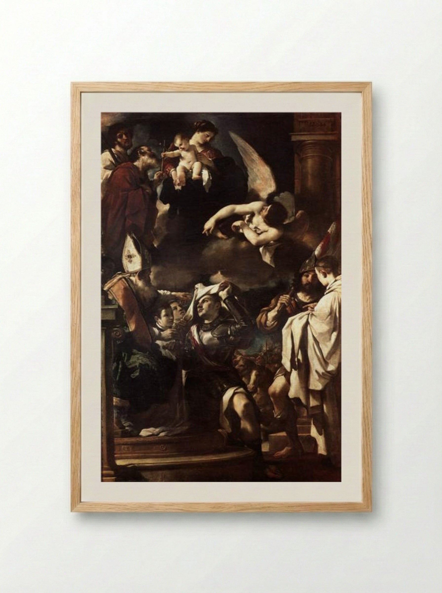 St William of Aquitaine Receiving the Cowl - Guercino - Framed Print Wood