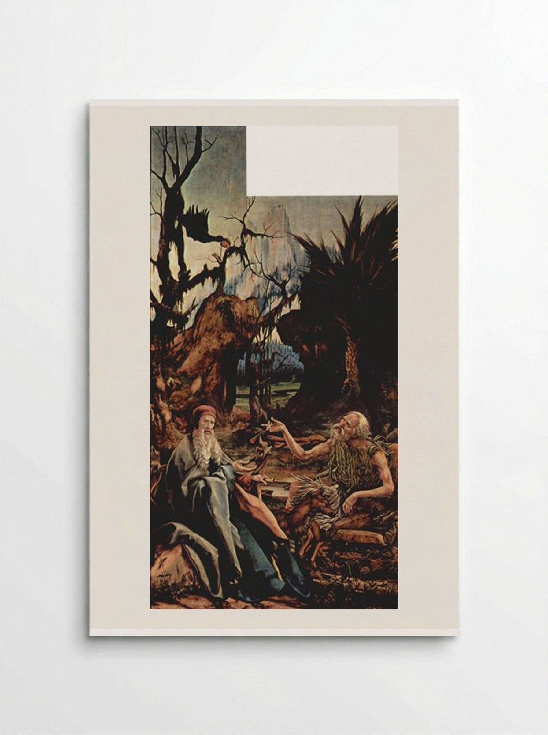St. Anthony Visiting St. Paul the Hermit in the Desert - Matthias Grünewald - Poster