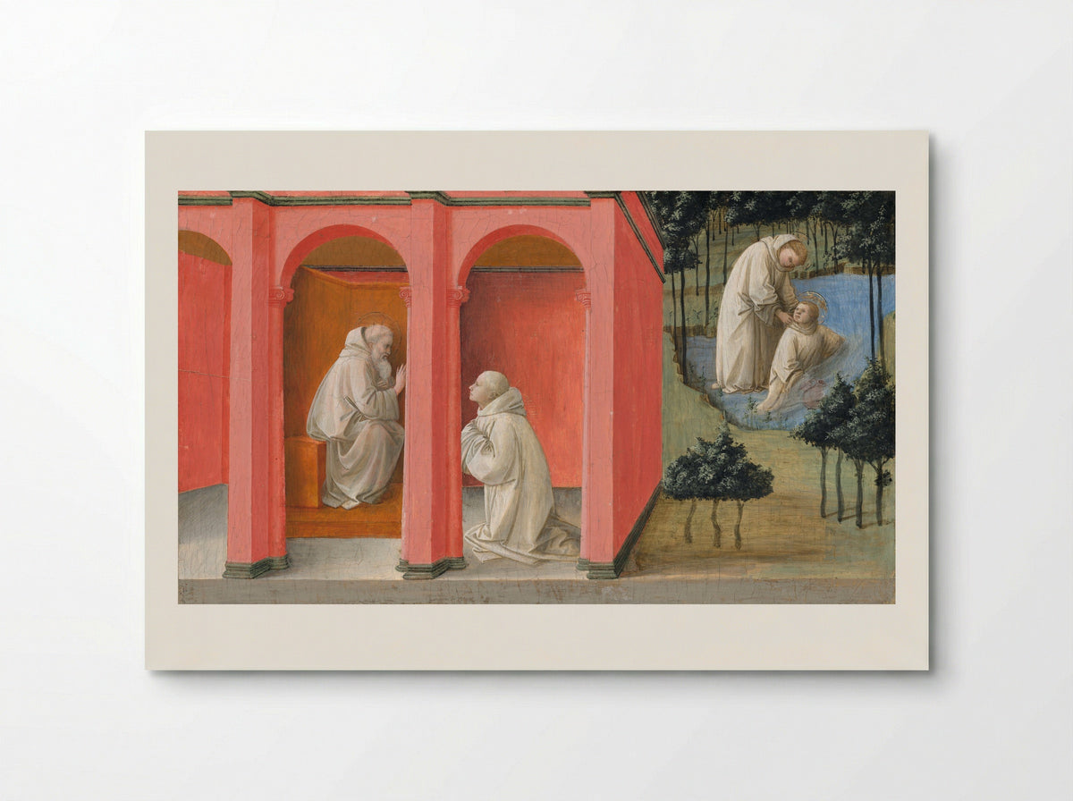 St. Benedict Orders St. Maurus to the Rescue of St. Placidus - Filippo Lippi - Poster