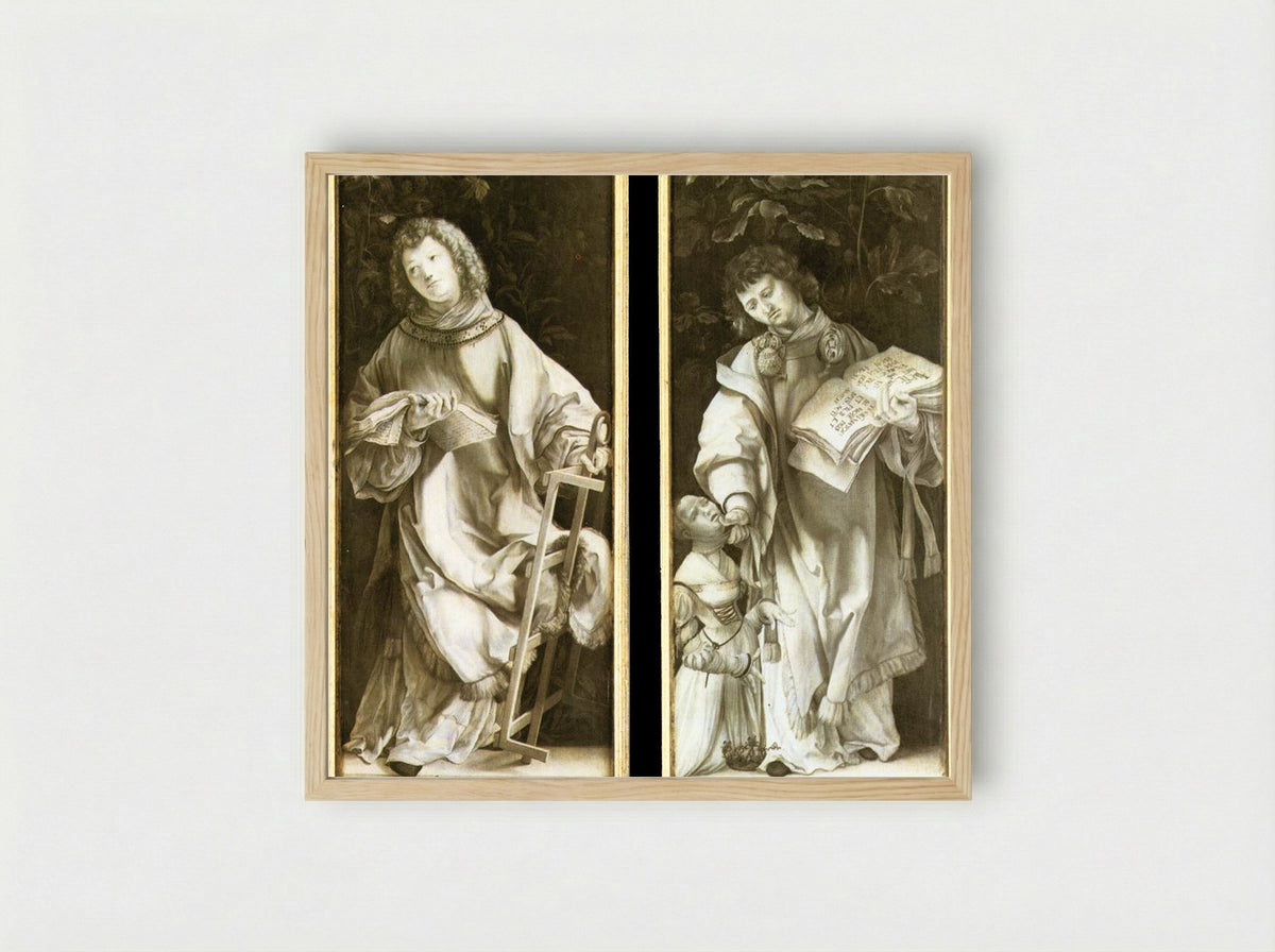 St. Lawrence and St. Cyricus - Matthias Grünewald - Framed Print Wood