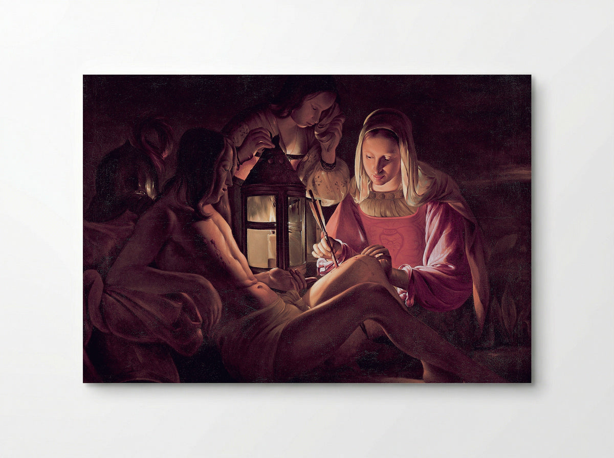 St. Sebastian Tended by St. Irene - Georges de la Tour - Poster