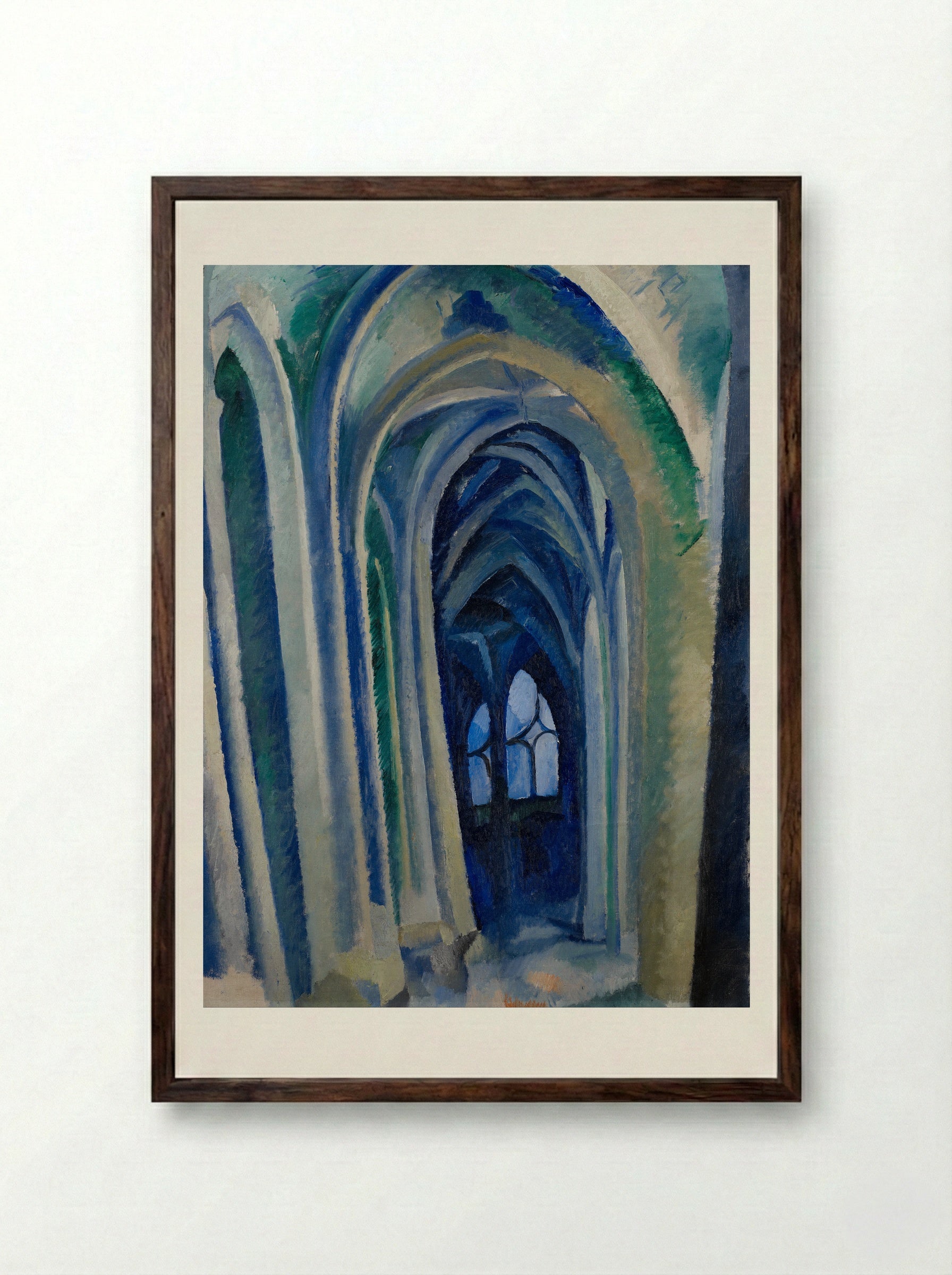 St. Severin, No. 3 - Robert Delaunay - Framed Print Dark Wood