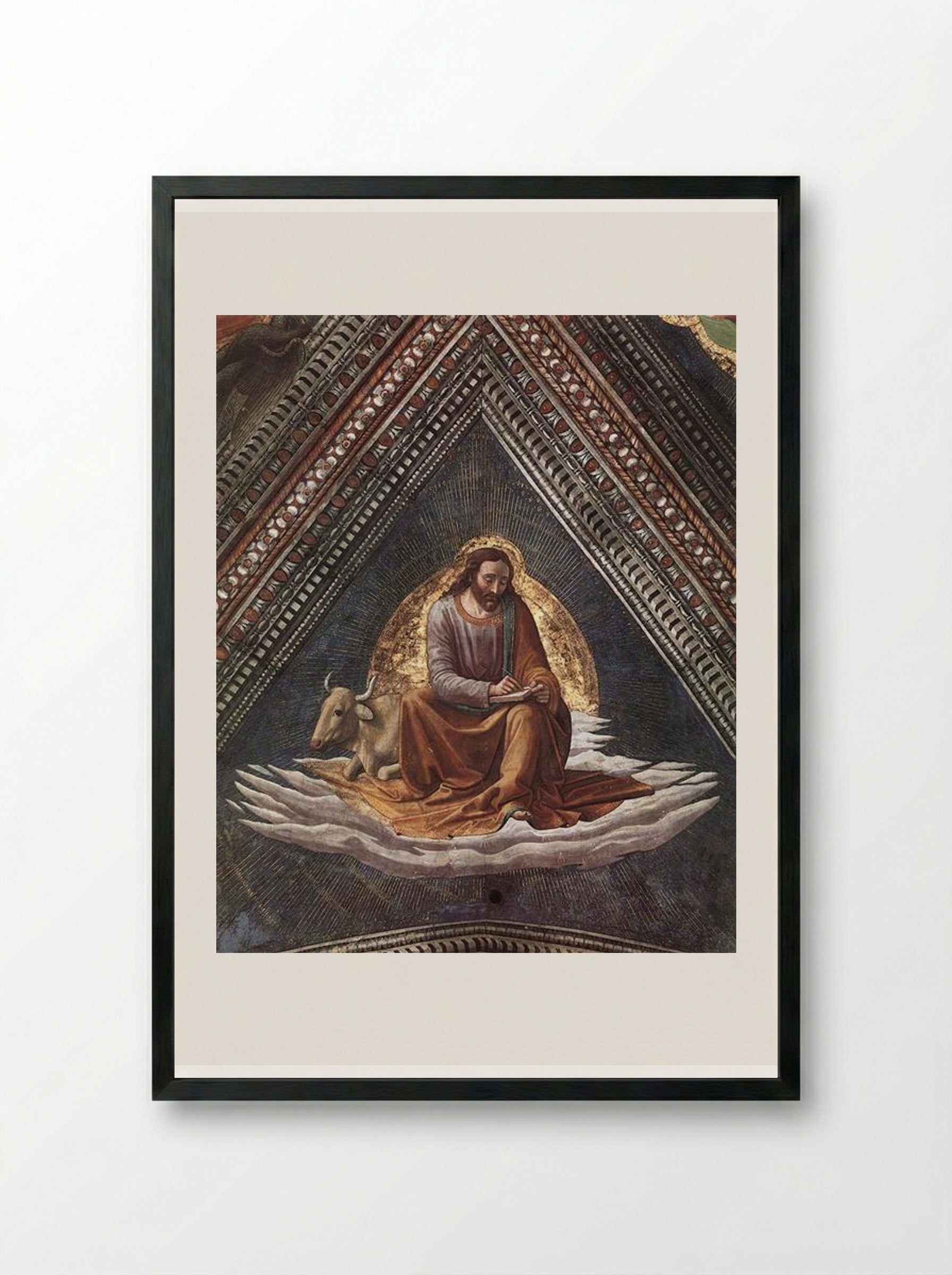 St. Luke - Domenico Ghirlandaio - Framed Print Black