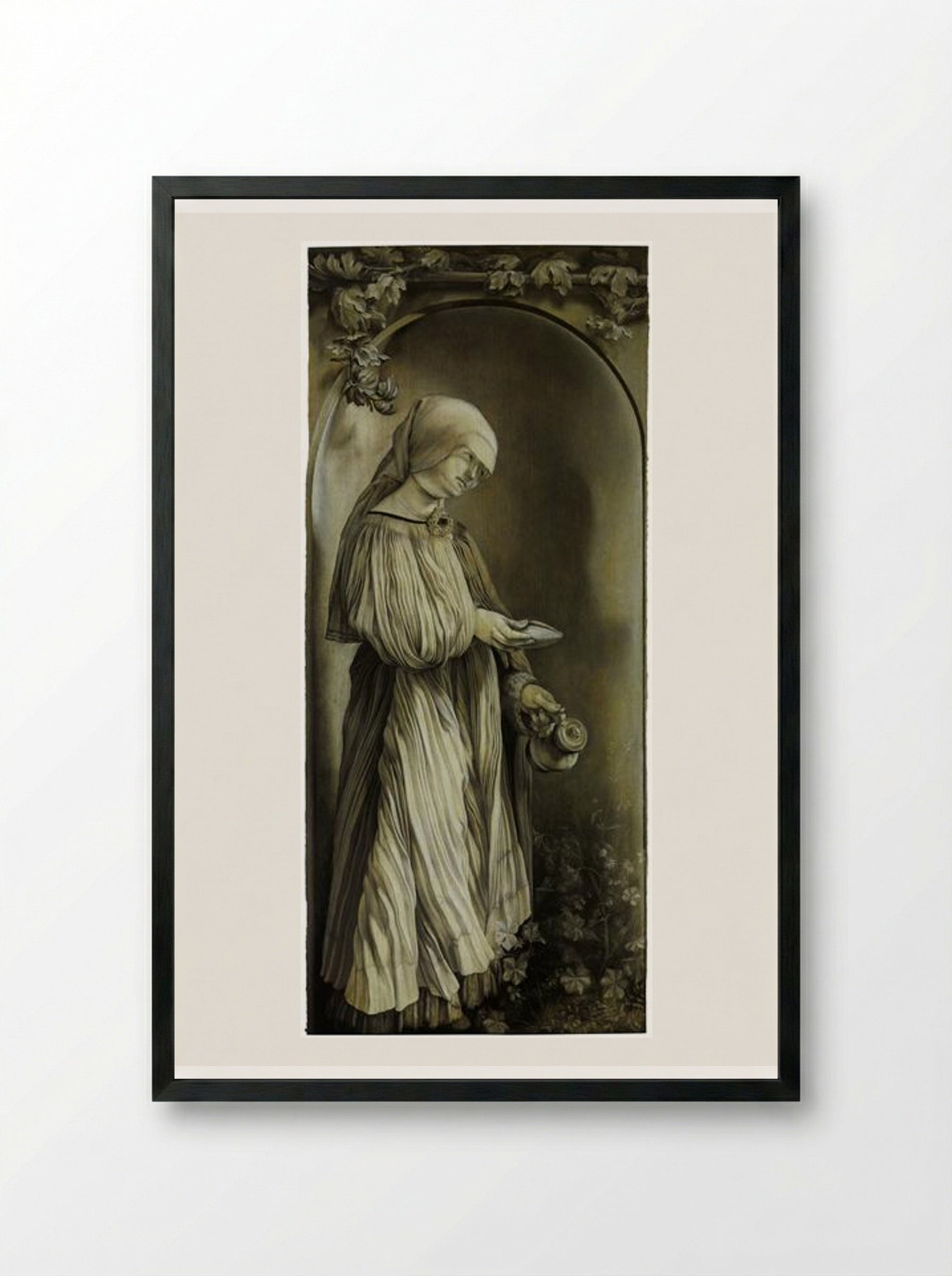 St. Elizabeth of Hungary - Matthias Grünewald - Framed Print Black