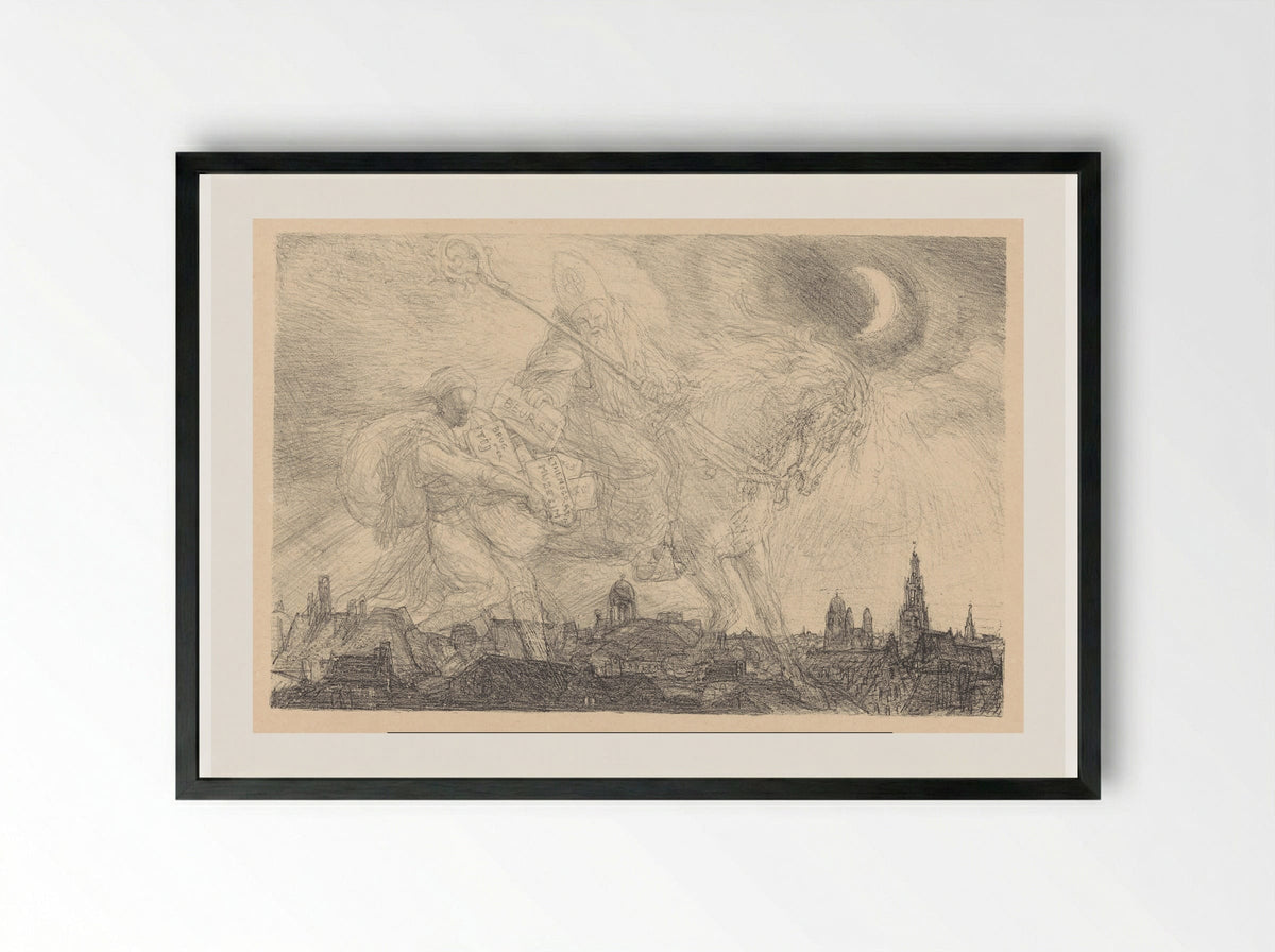 St. Nikolaas te Amsterdam - Marius Bauer - Framed Print Black