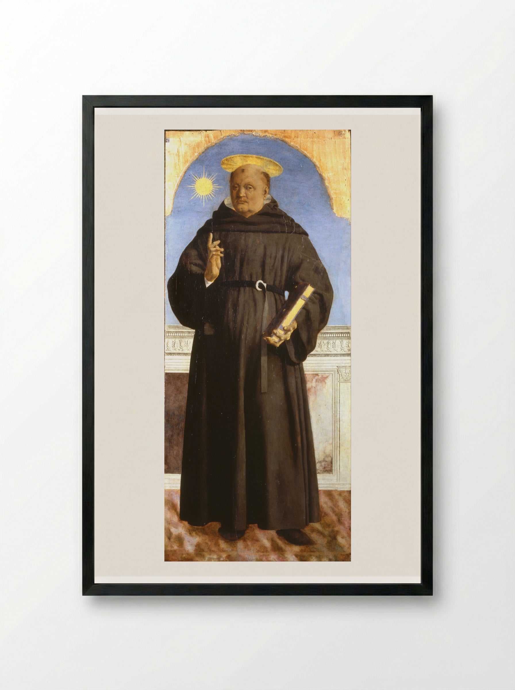 St. Nicholas of Tolentino - Piero della Francesca - Framed Print Black