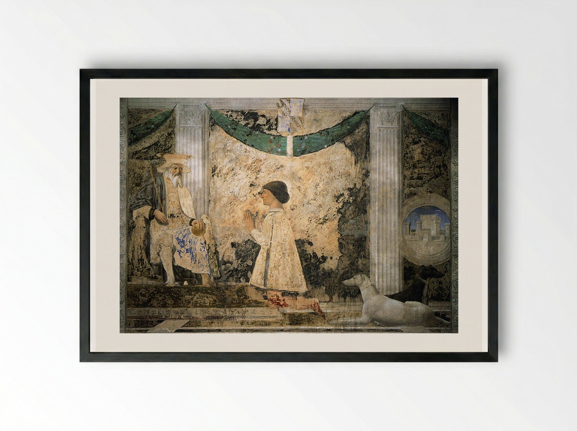 St. Sigismund and Sigismondo Pandolfo Malatesta - Piero della Francesca - Framed Print Black