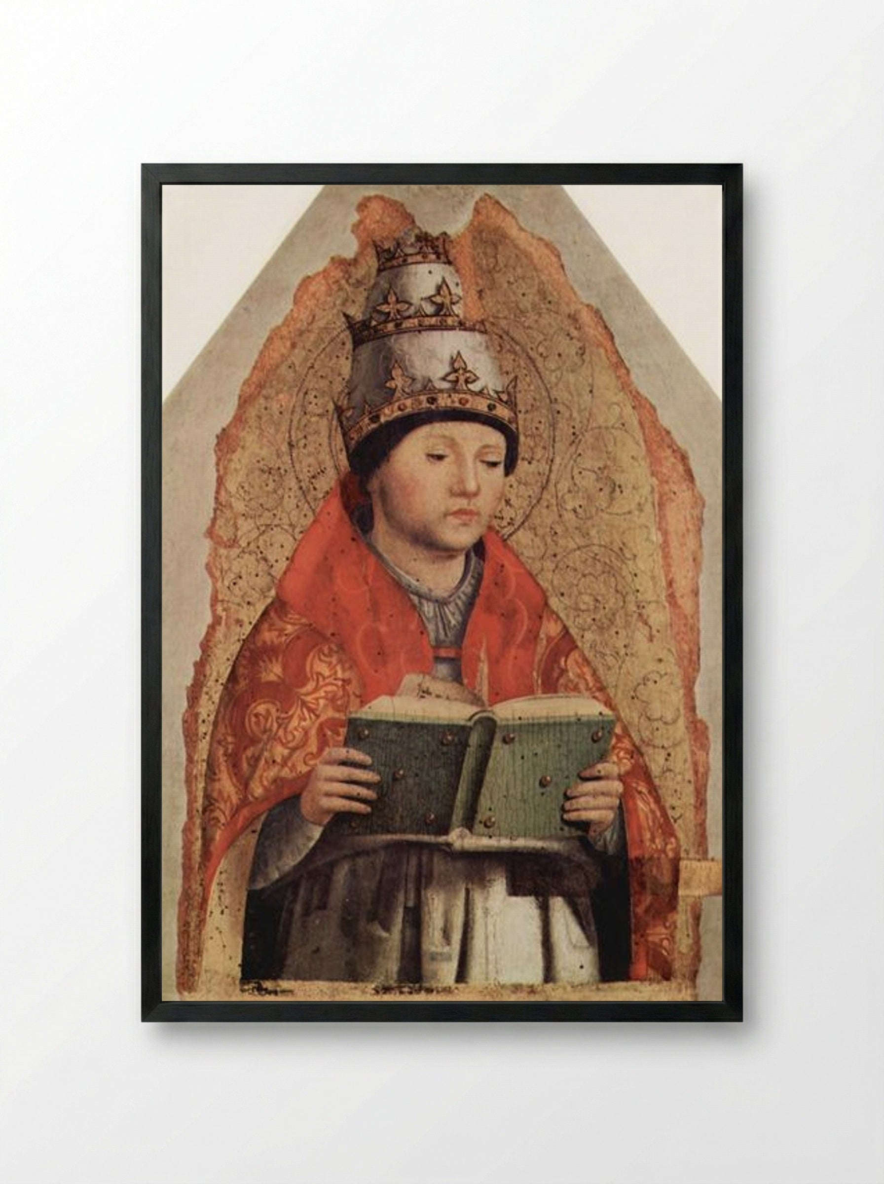 St. Gregory - Antonello da Messina - Framed Print Black
