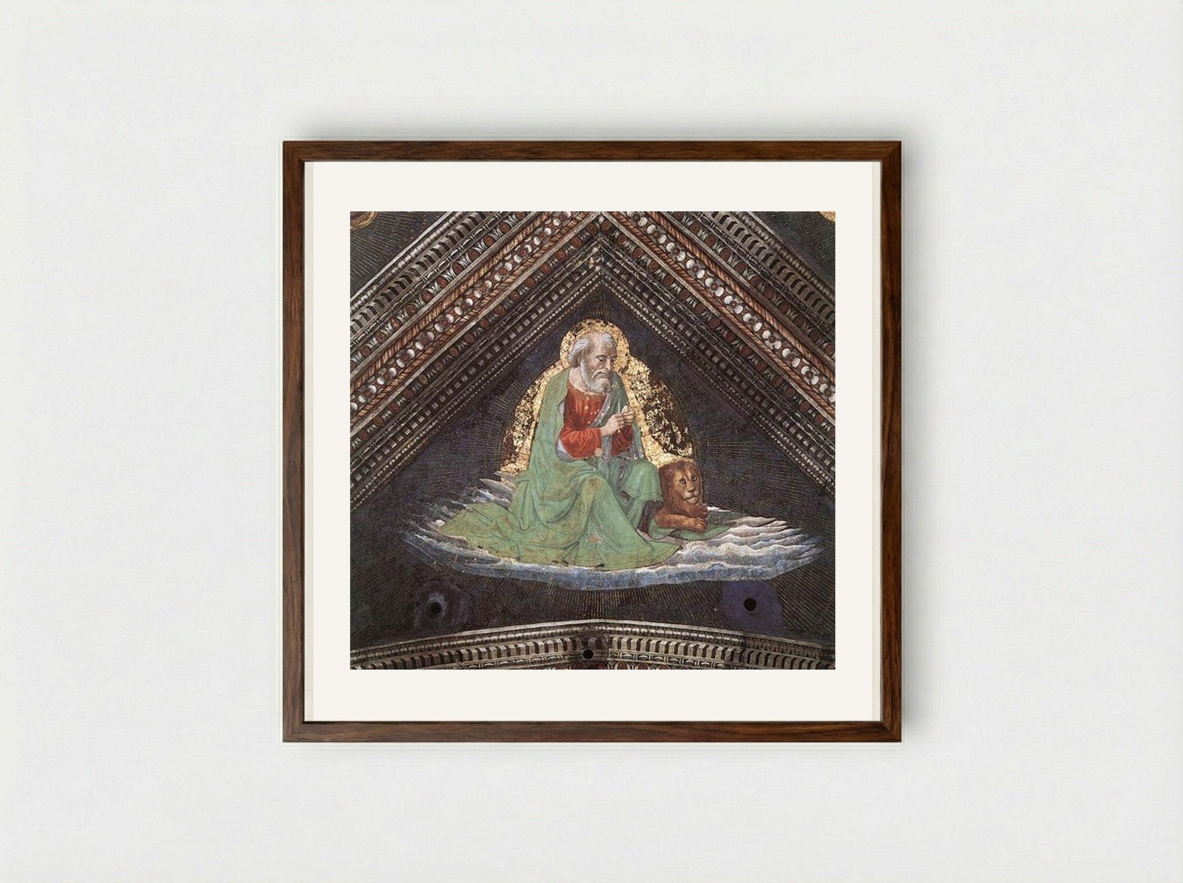 St. Mark the Evangelist - Domenico Ghirlandaio - Framed Print Dark Wood