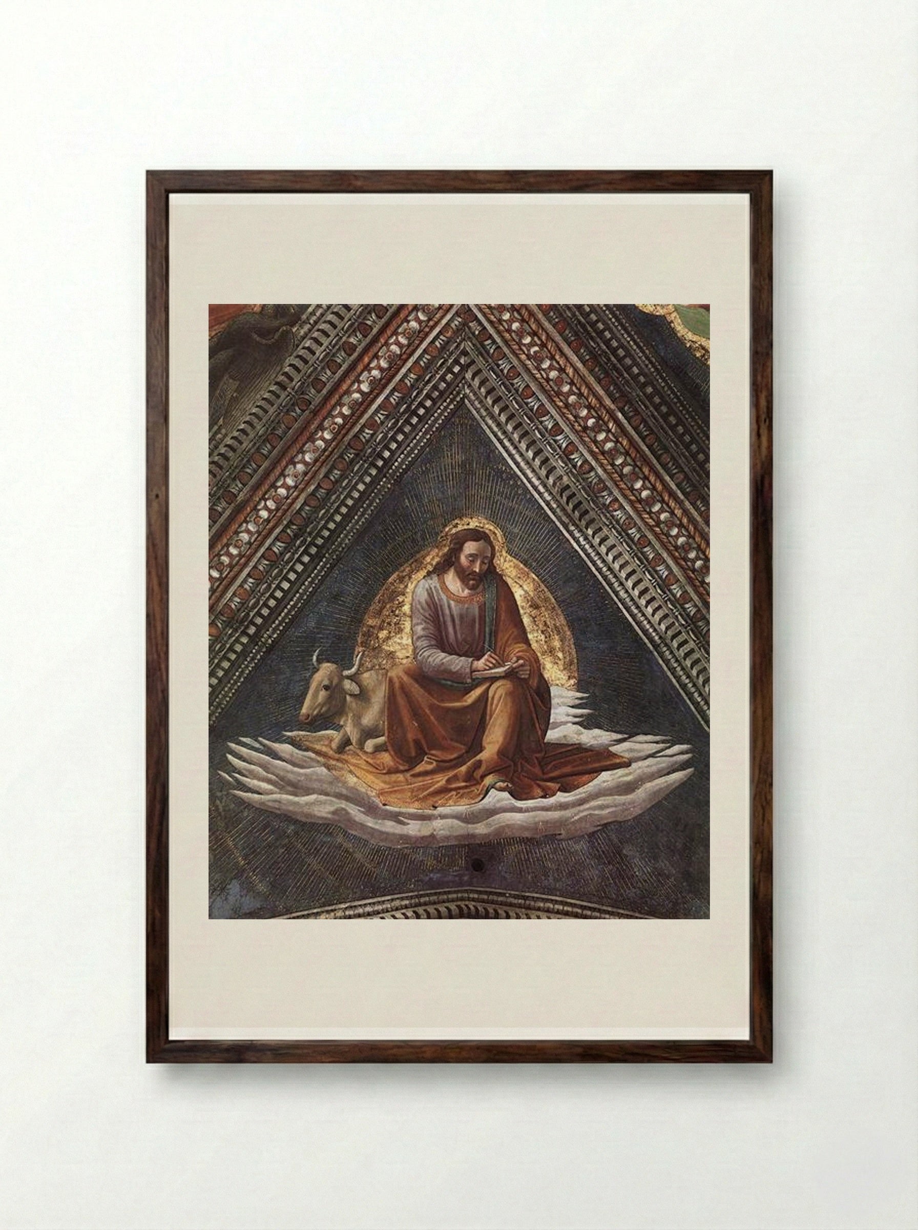 St. Luke - Domenico Ghirlandaio - Framed Print Dark Wood