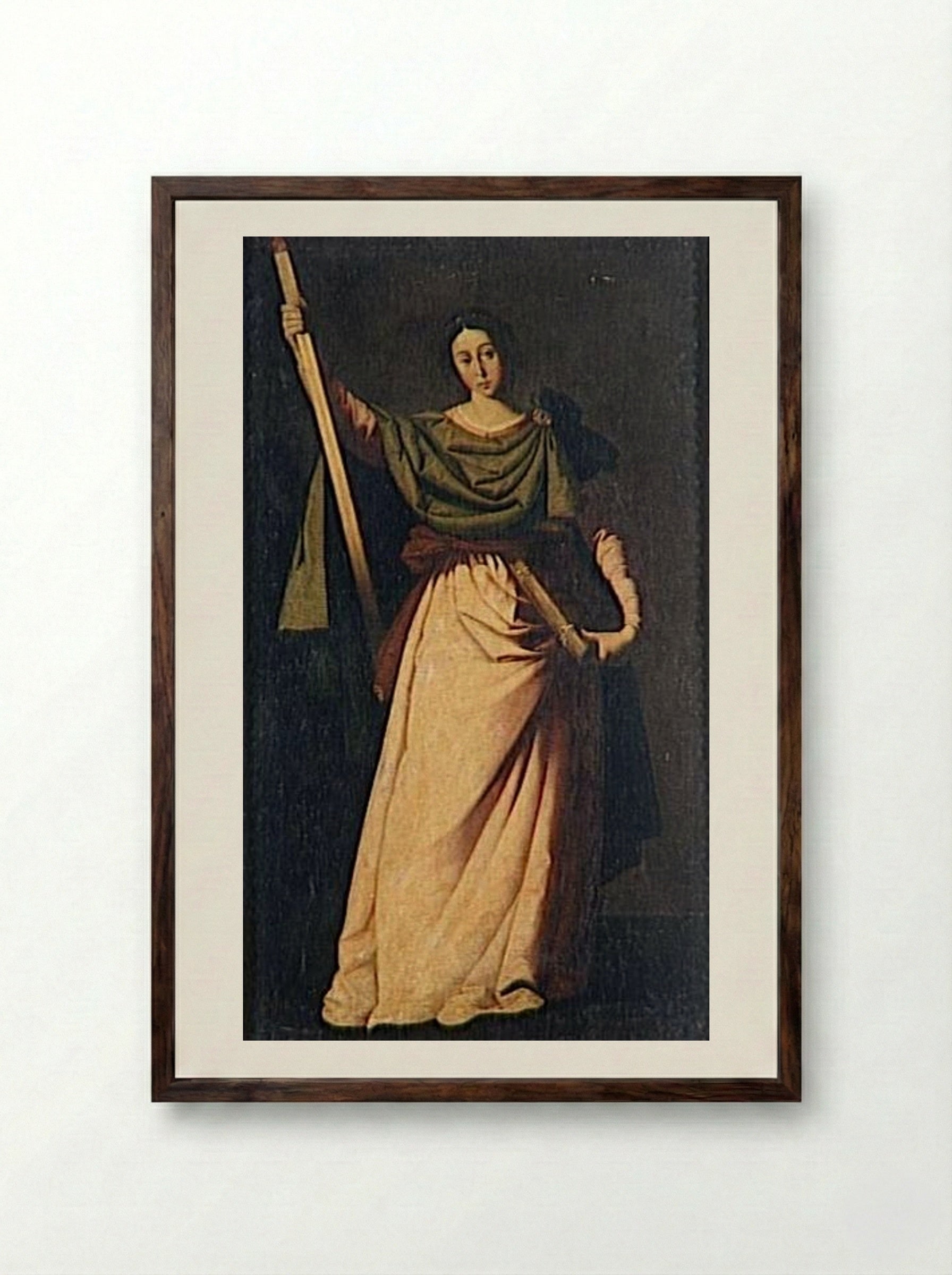 St. Eulalia - Francisco de Zurbarán - Framed Print Dark Wood