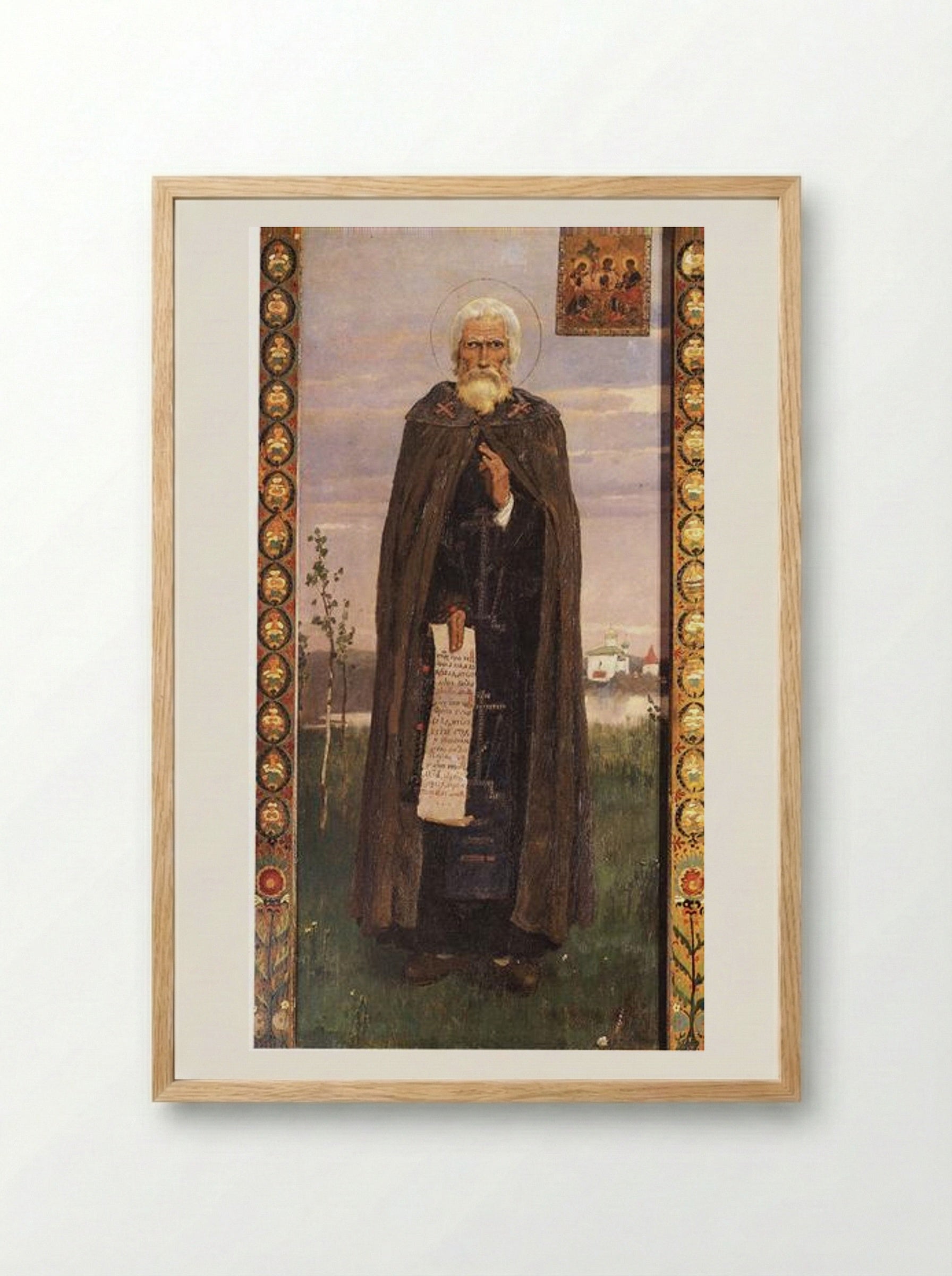 St. Sergius of Radonezh - Viktor Vasnetsov - Framed Print Wood