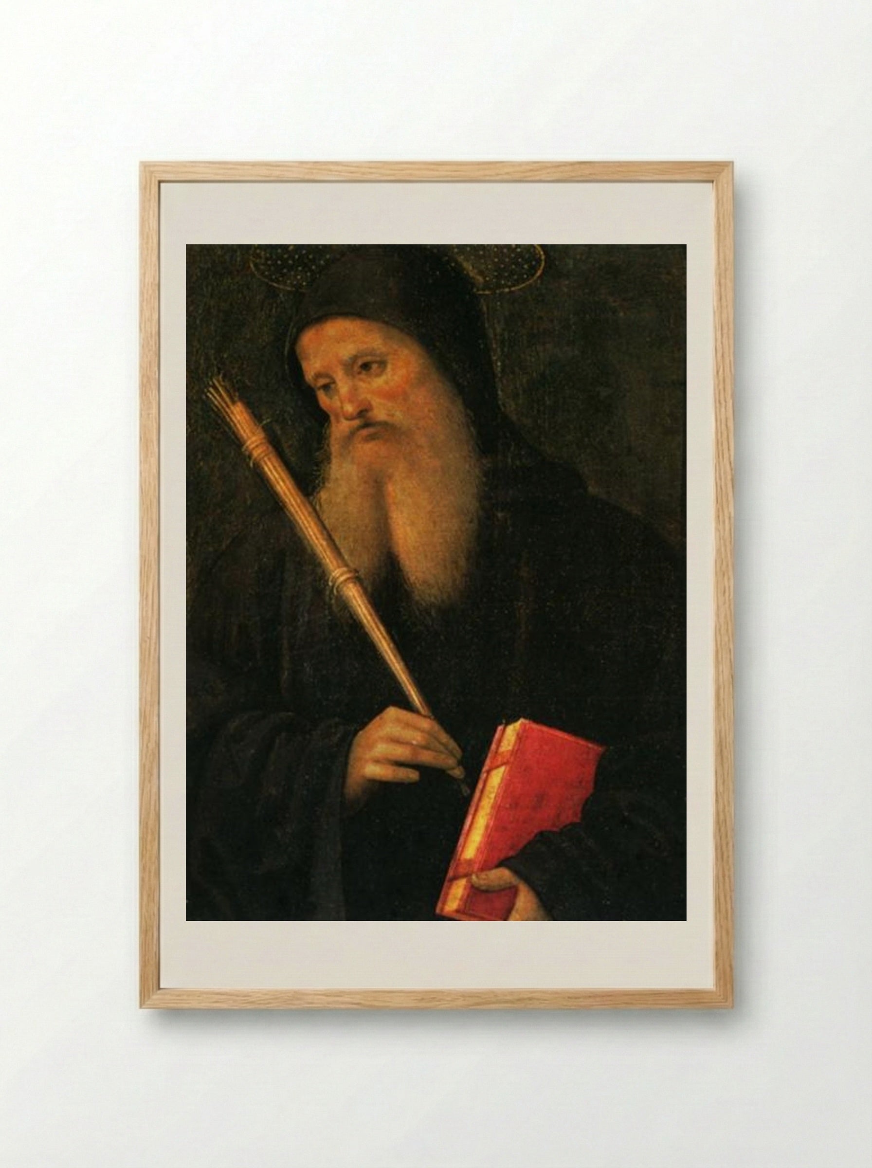 St. Benedict - Pietro Perugino - Framed Print Wood