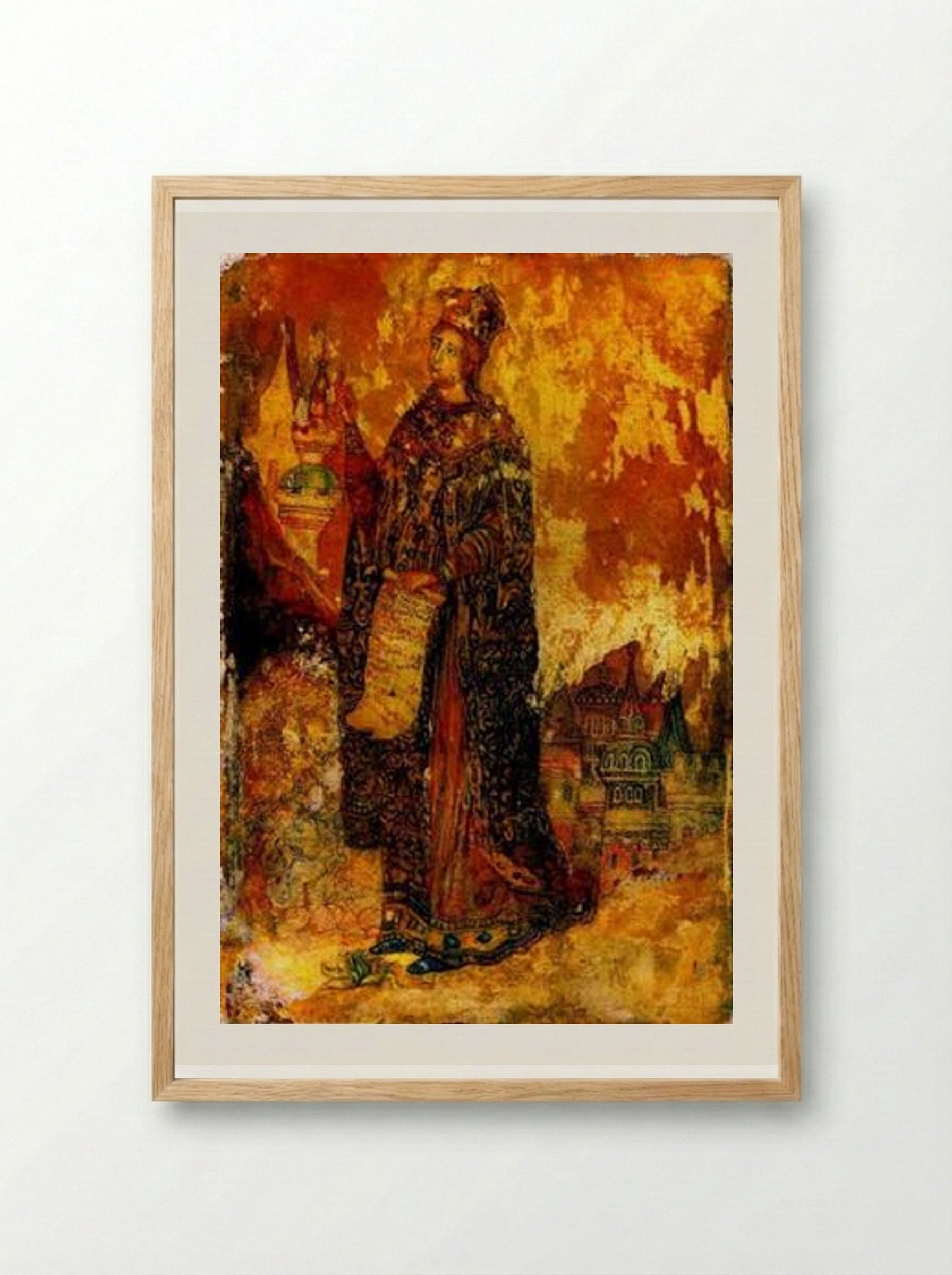 St. Catherine - Pavel Filonov - Framed Print Wood
