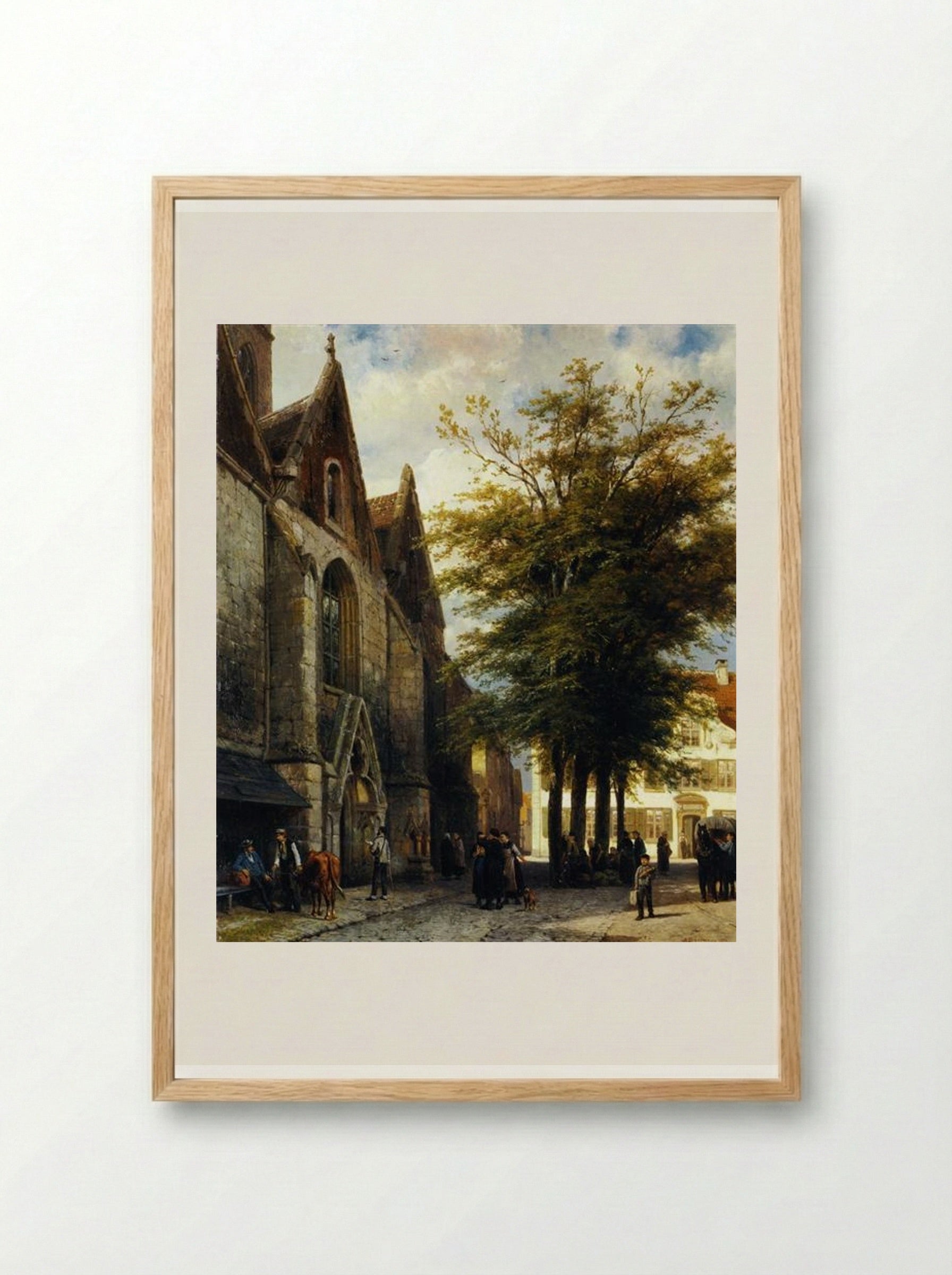 St. Joseph's Church in Hamelen - Cornelis Springer - Framed Print Wood