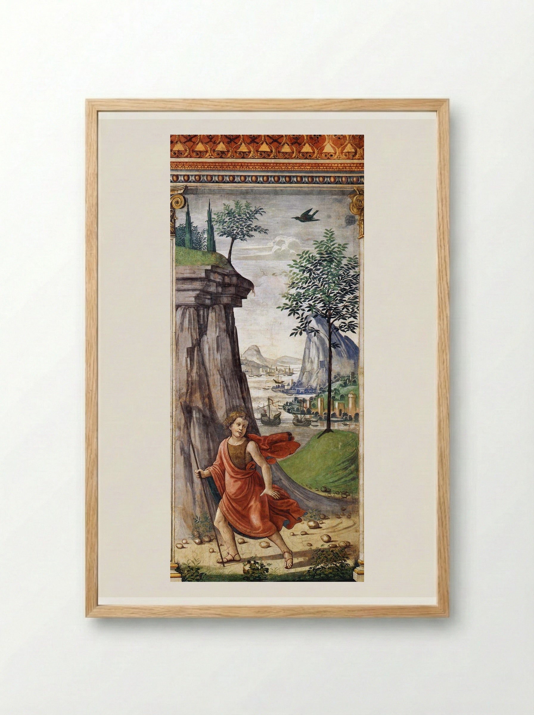 St. John the Baptist in the Desert - Domenico Ghirlandaio - Framed Print Wood
