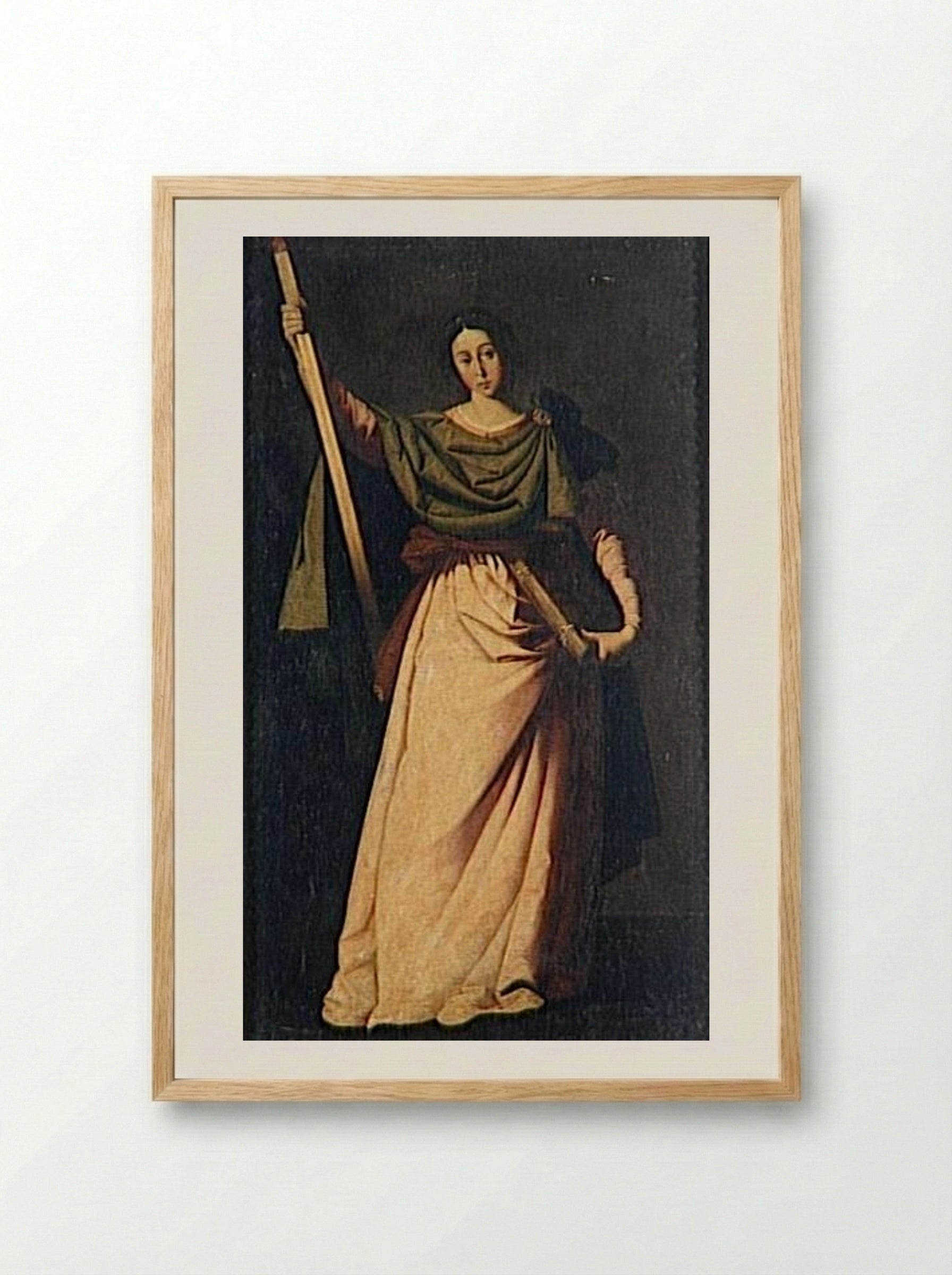 St. Eulalia - Francisco de Zurbarán - Framed Print Wood
