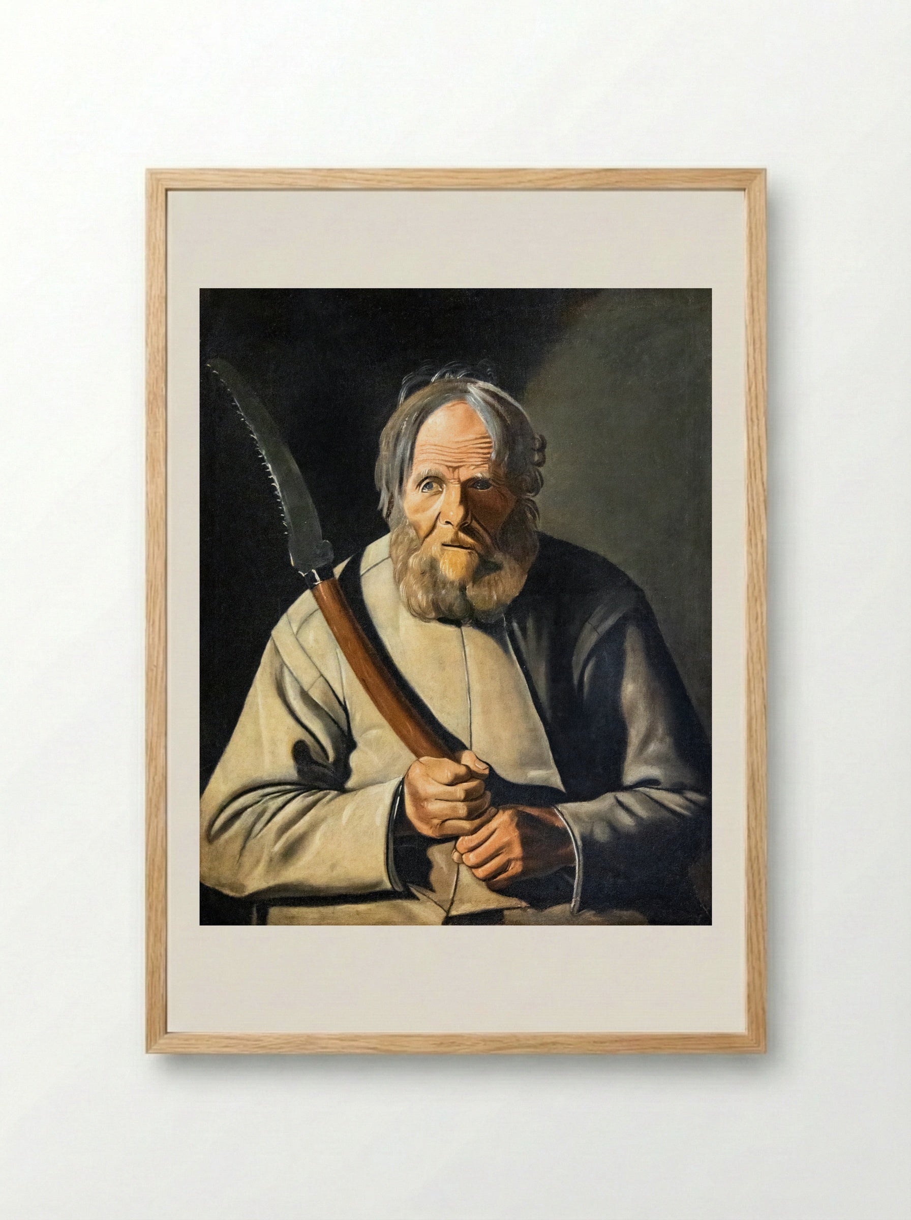 St. Simon - Georges de la Tour - Framed Print Wood