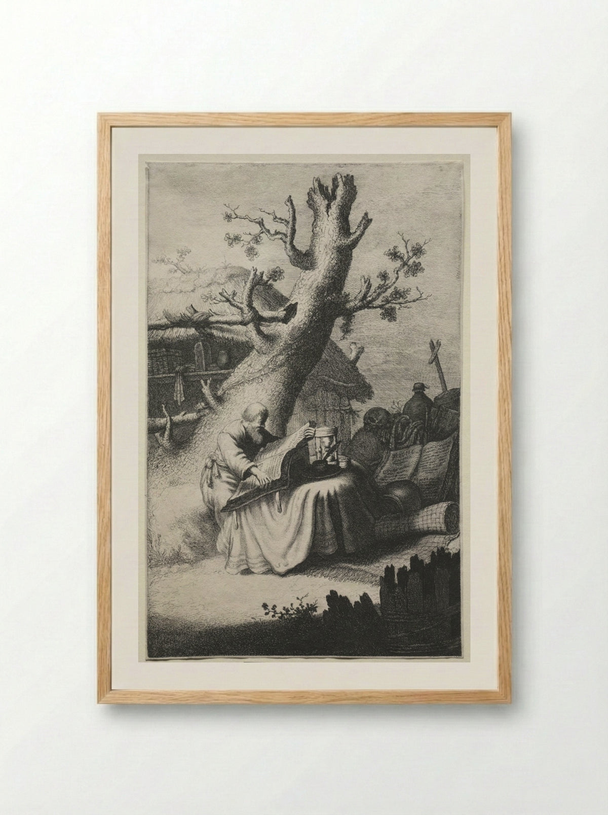 St. Jerome - Jan Georg van Vliet - Framed Print Wood
