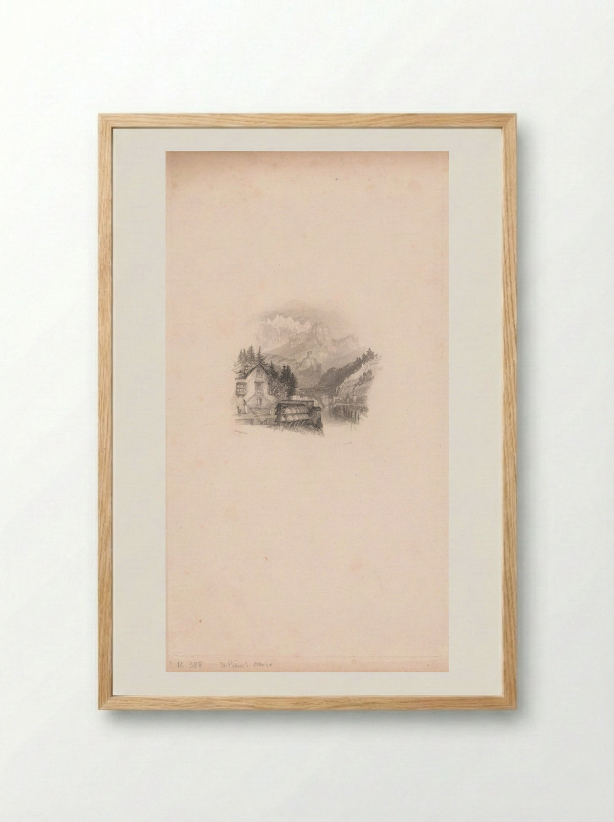 St. Pierre's Cottage - Edward Goodall - Framed Print Wood