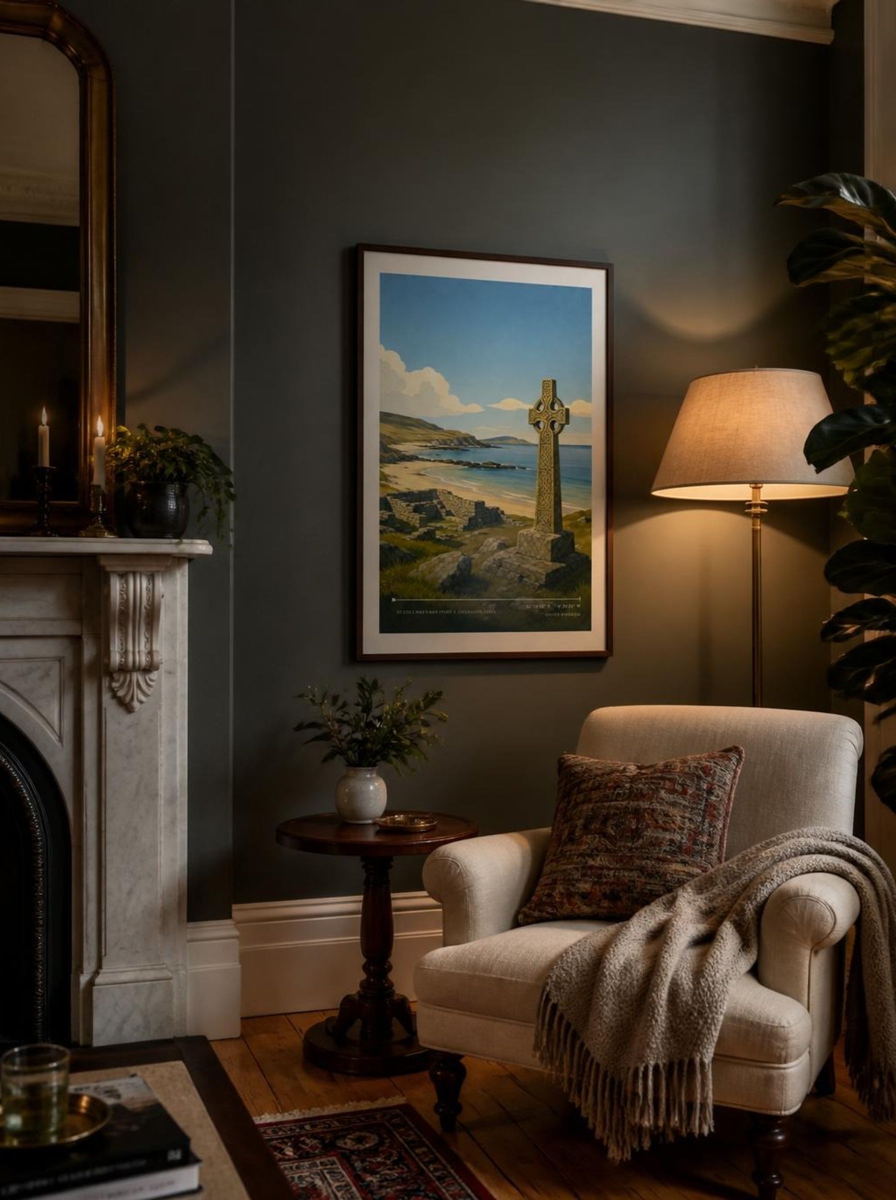 St. Columba's landing point United Kingdom Travel Poster - Lifestyle