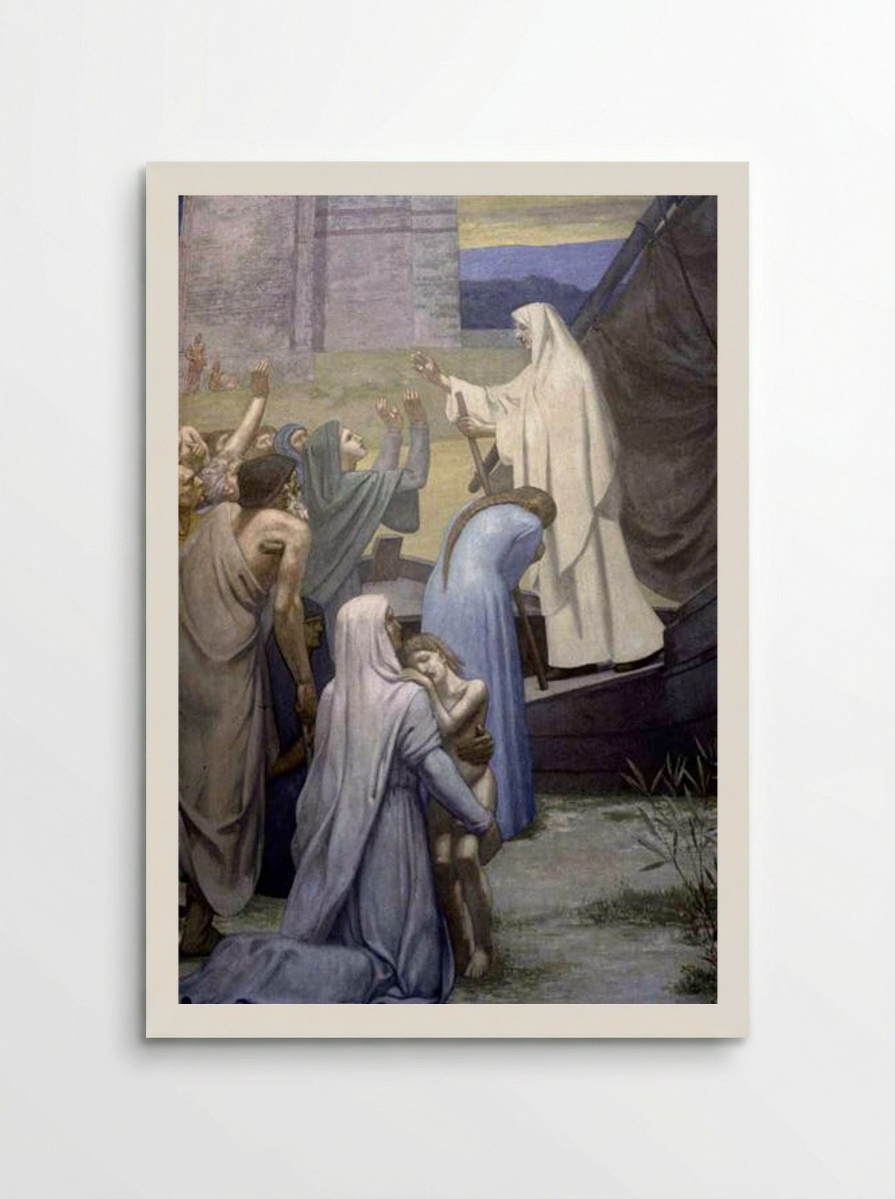 St. Genevieve Bringing Supplies to the City of Paris after the Siege - Pierre Puvis de Chavannes - Poster