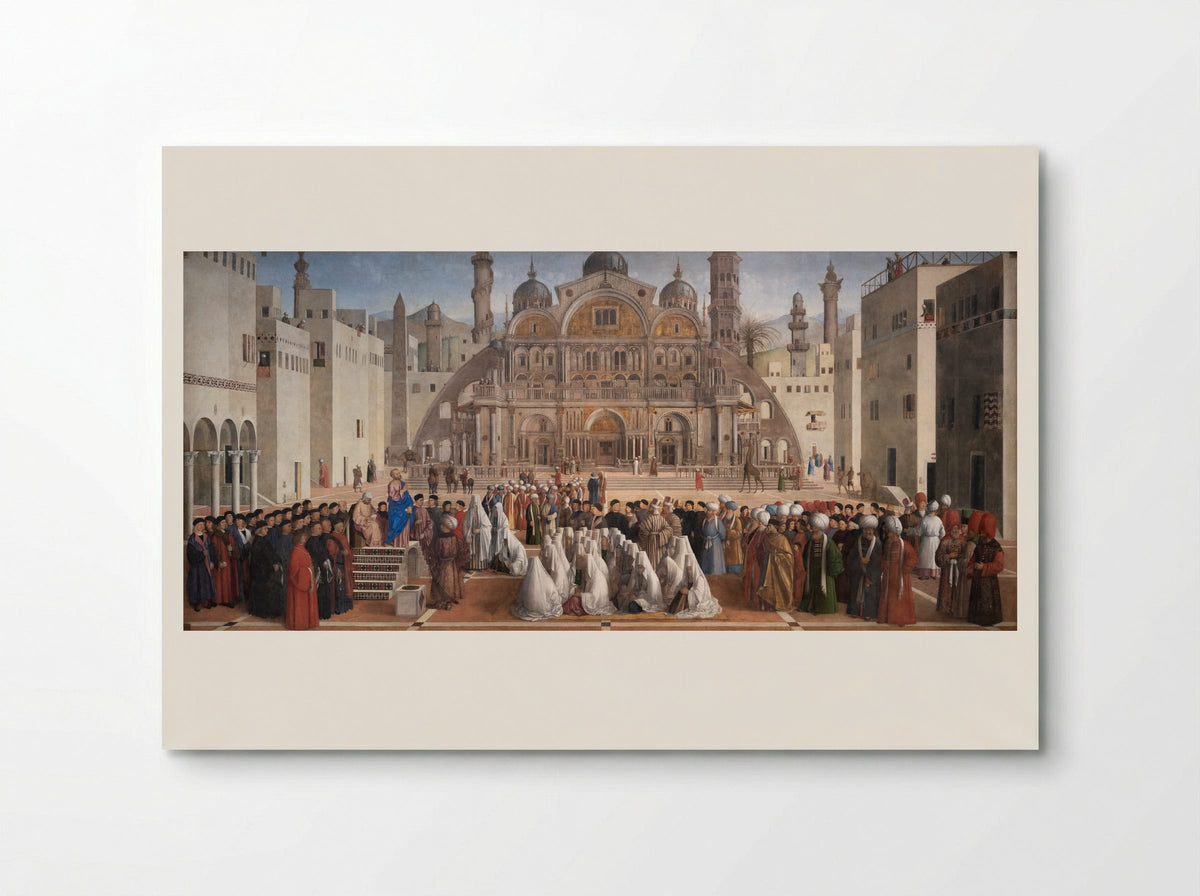 St. Mark Preaching in Alexandria - Giovanni Bellini - Poster