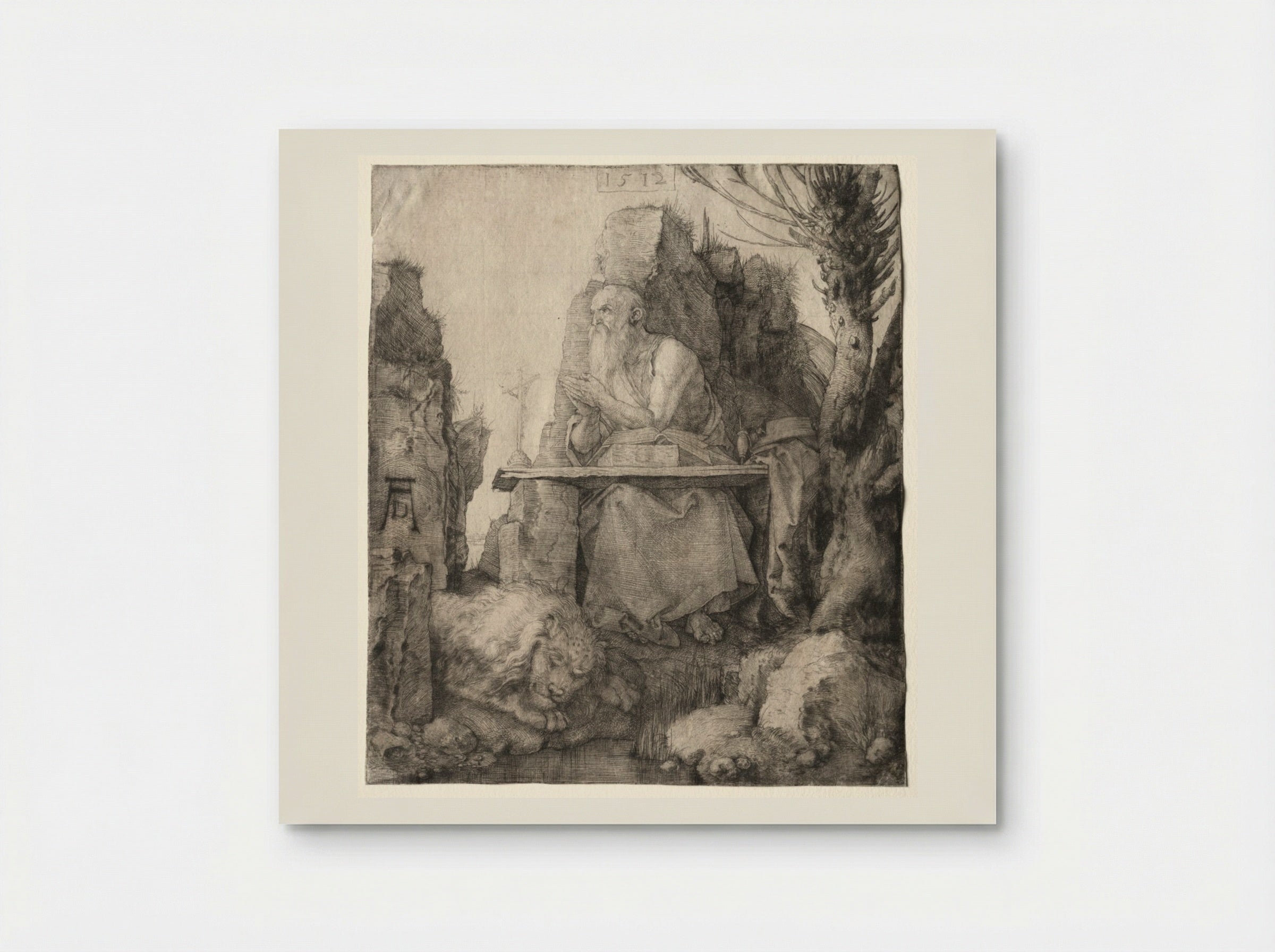 St. Jerome Seated near a Pollard Willow - Albrecht Dürer - Poster