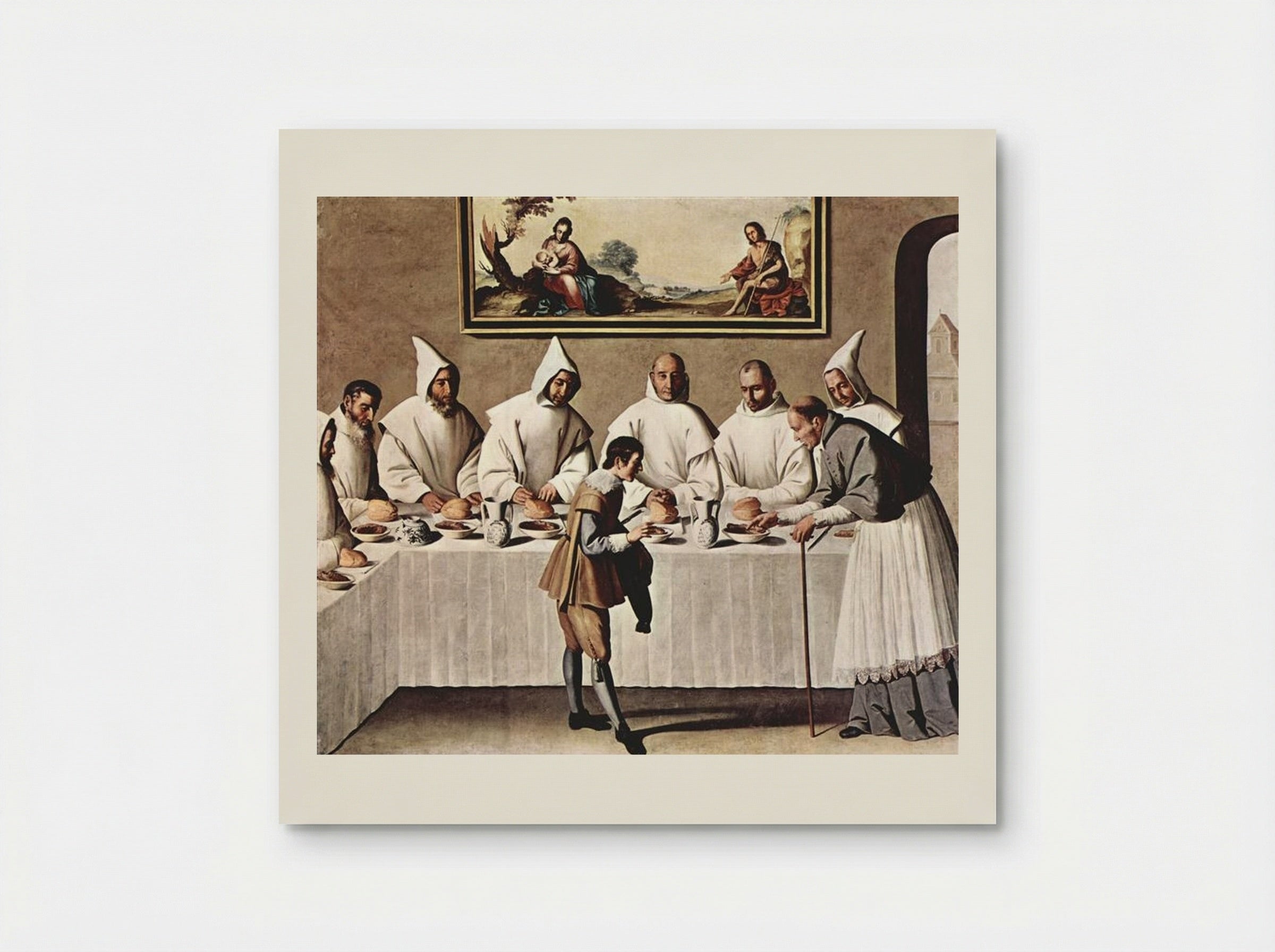 St. Hugh of Cluny in the Refectory of the Carthusians - Francisco de Zurbarán - Poster