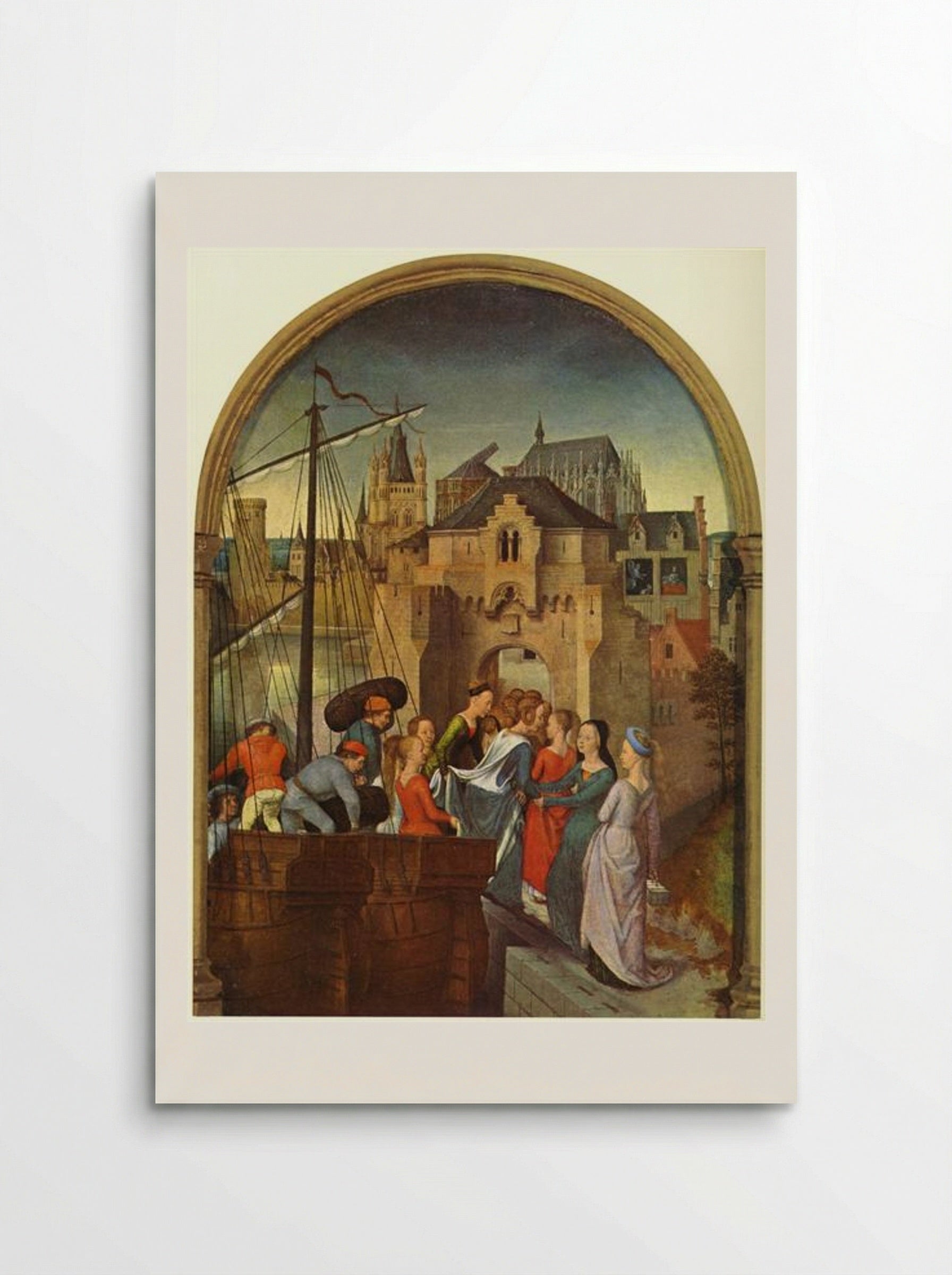St. Ursula and her companions landing at Cologne - Hans Memling - Poster