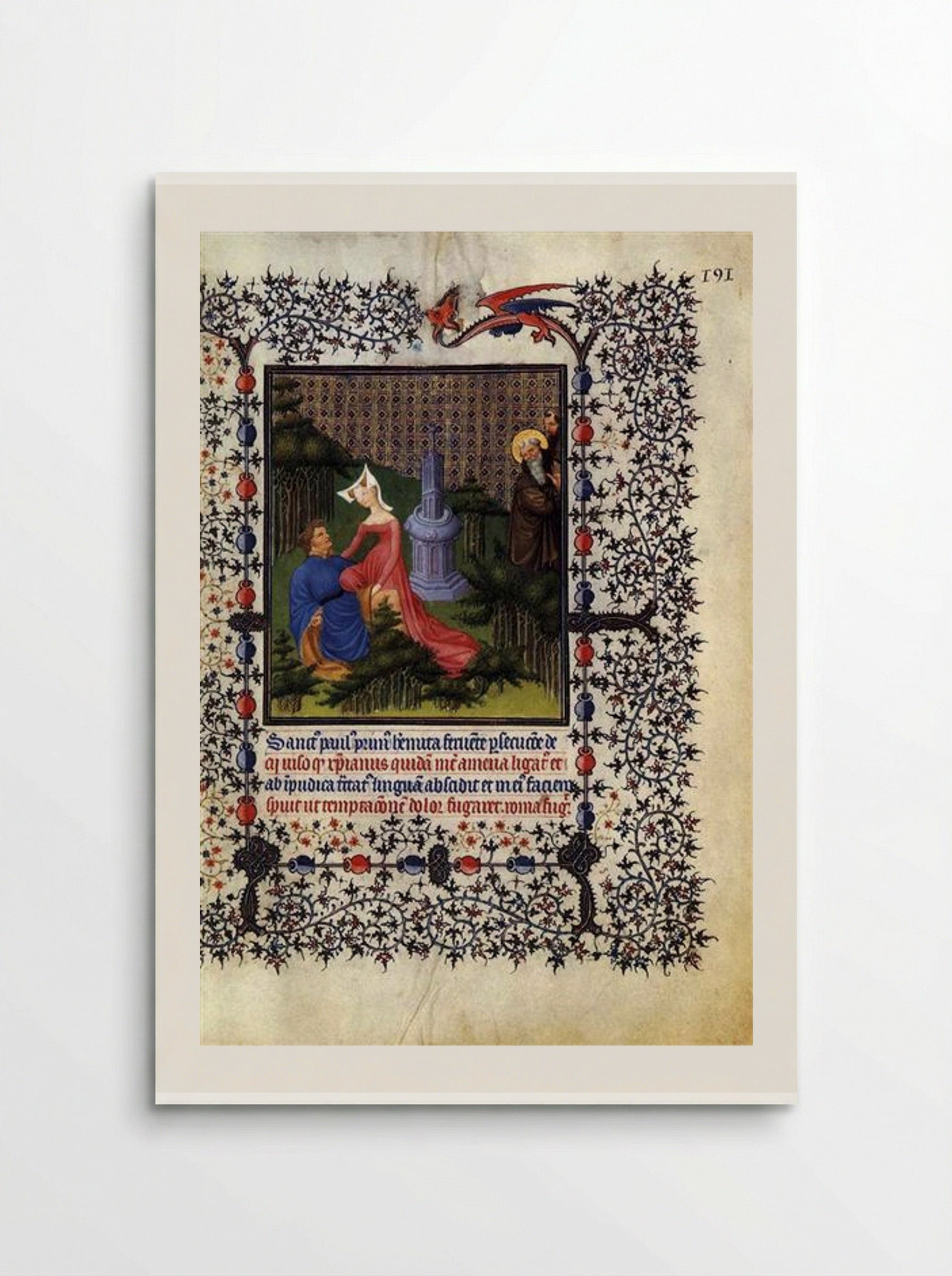 St. Paul the Hermit - Limbourg brothers - Poster