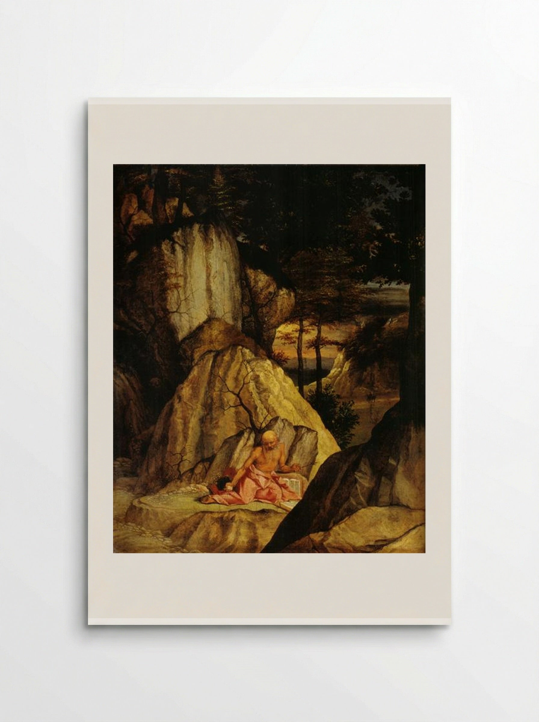 St. Jerome Meditating in the Desert - Lorenzo Lotto - Poster