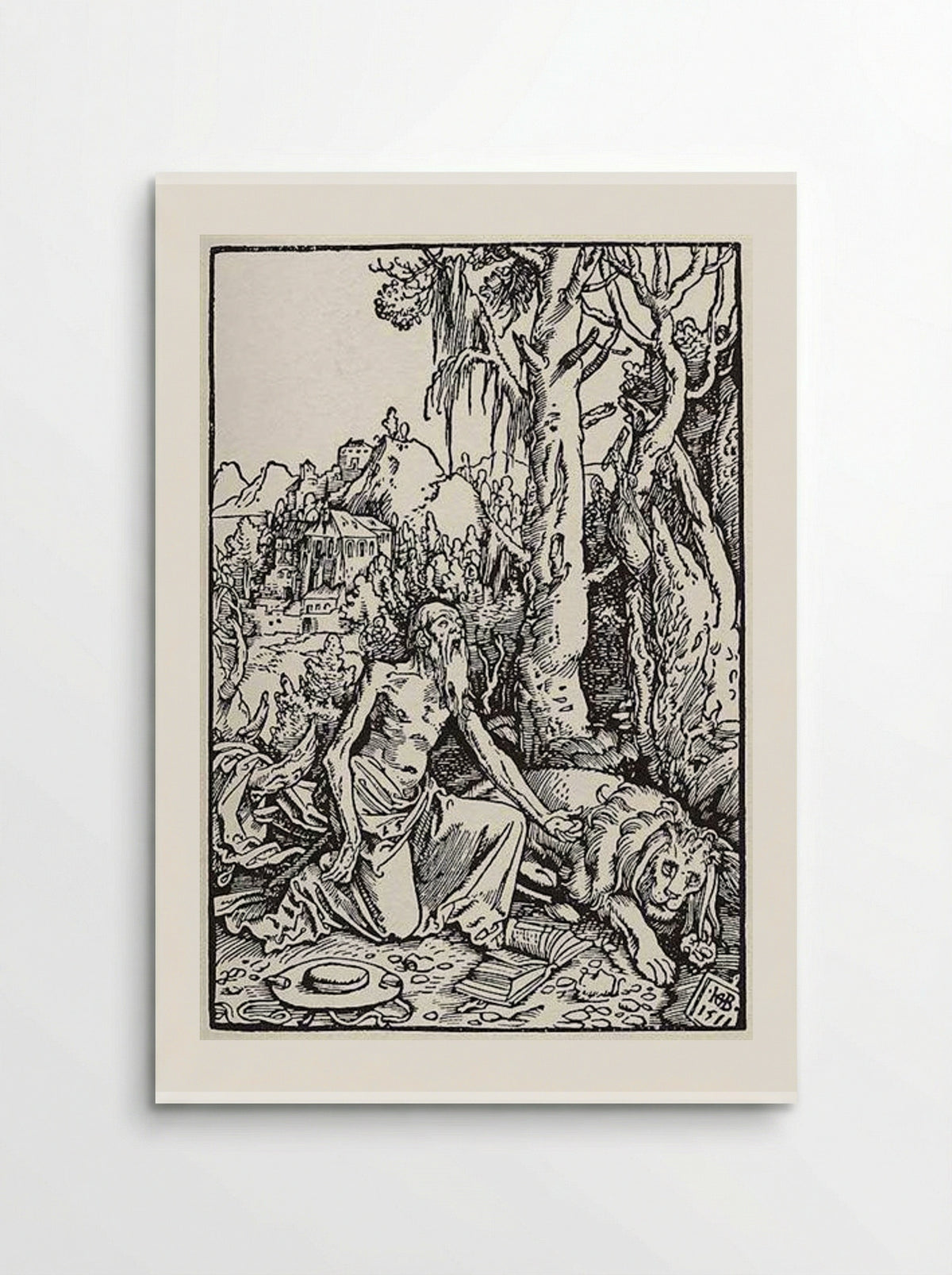 St. Jerome in the Wilderness - Hans Baldung Grien - Poster