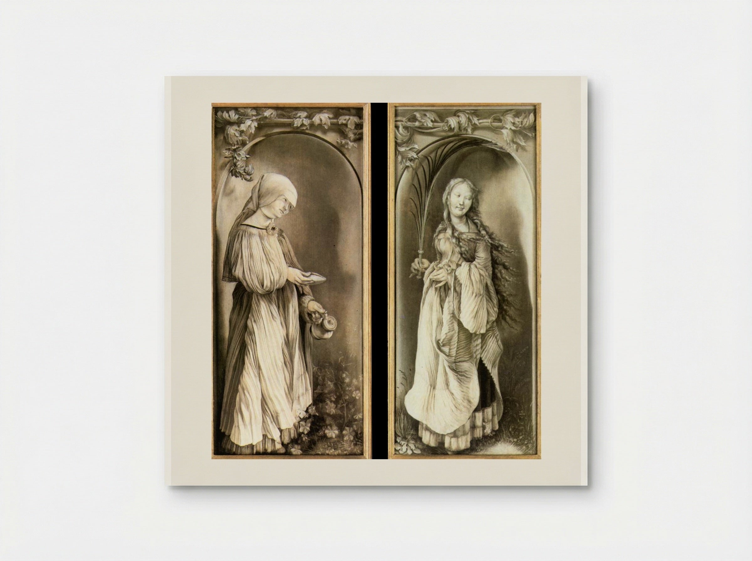 St. Elizabeth and a Saint Woman with Palm - Matthias Grünewald - Poster