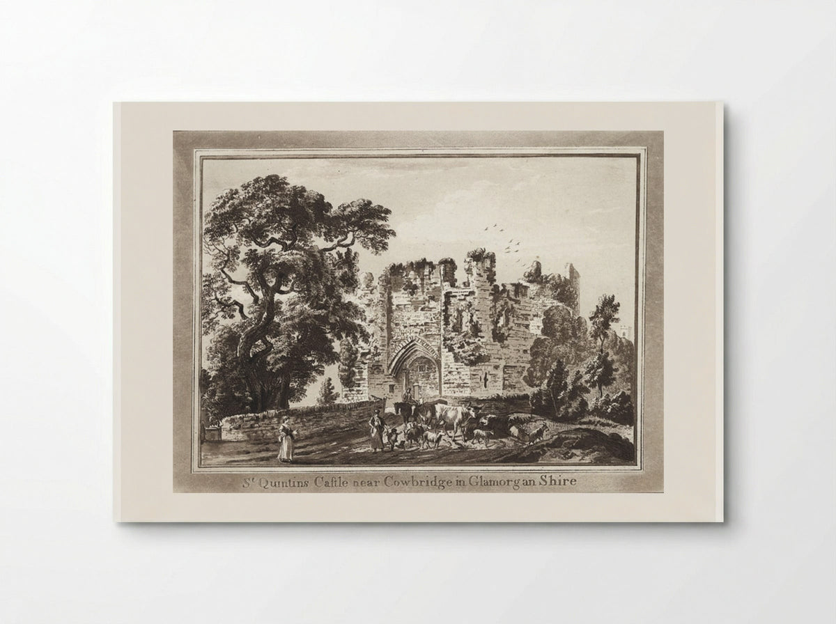 St. Quintins Castle near Cowbridge in Glamorgan Shire - Paul Sandby - Poster