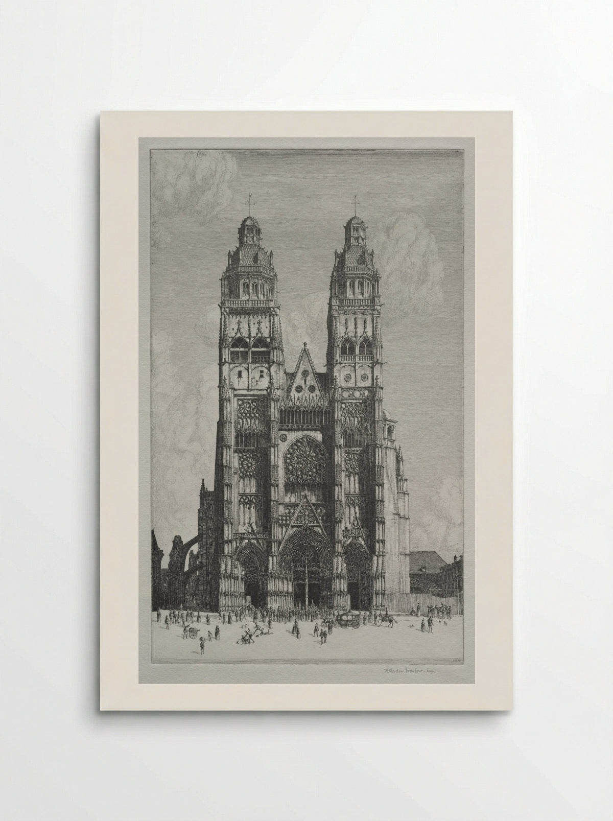 St. Gatiens, Tours - Herbert Gordon Warlow - Poster