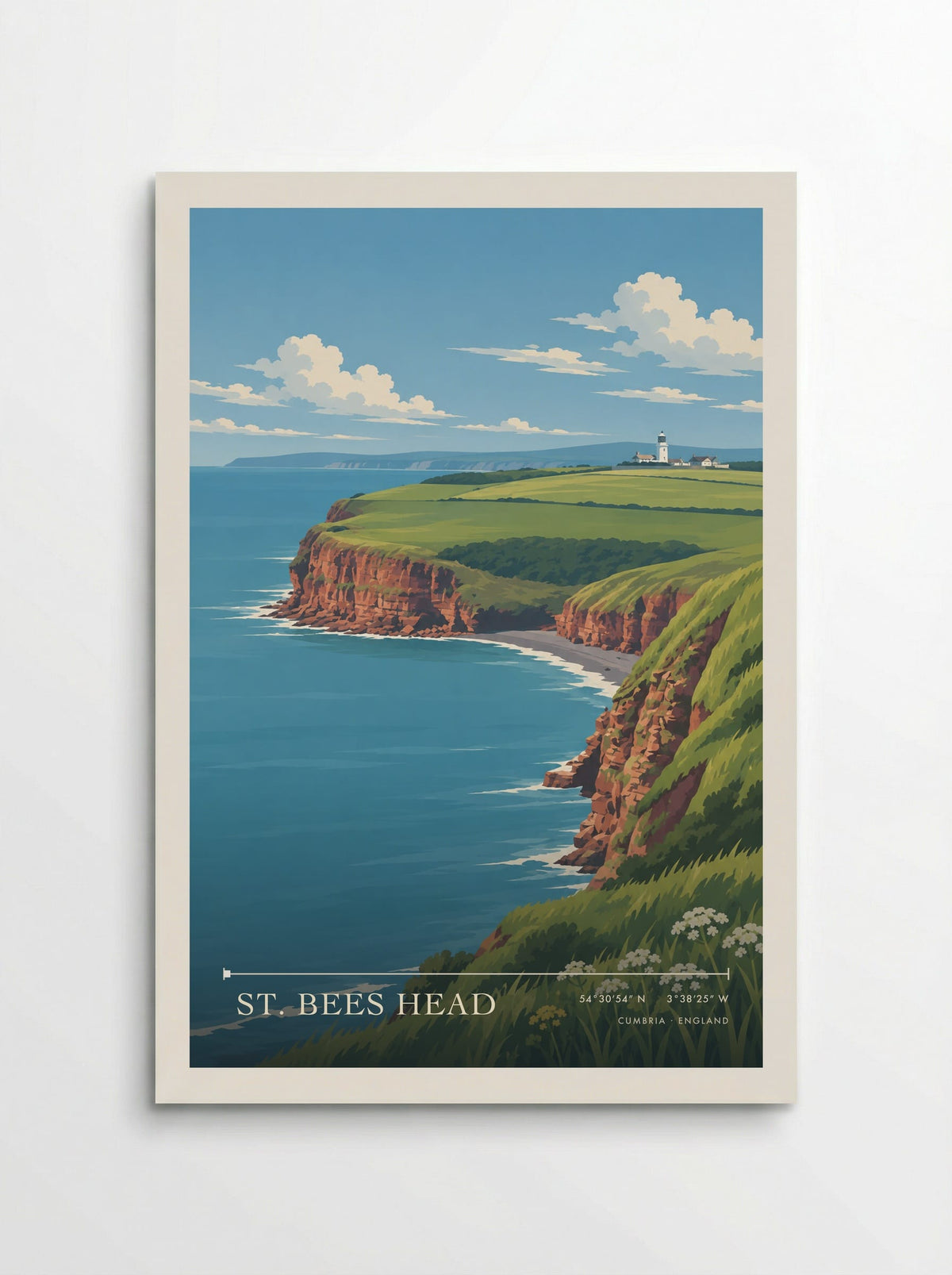 St. Bees Head, Cumbria | Travel Poster - Poster