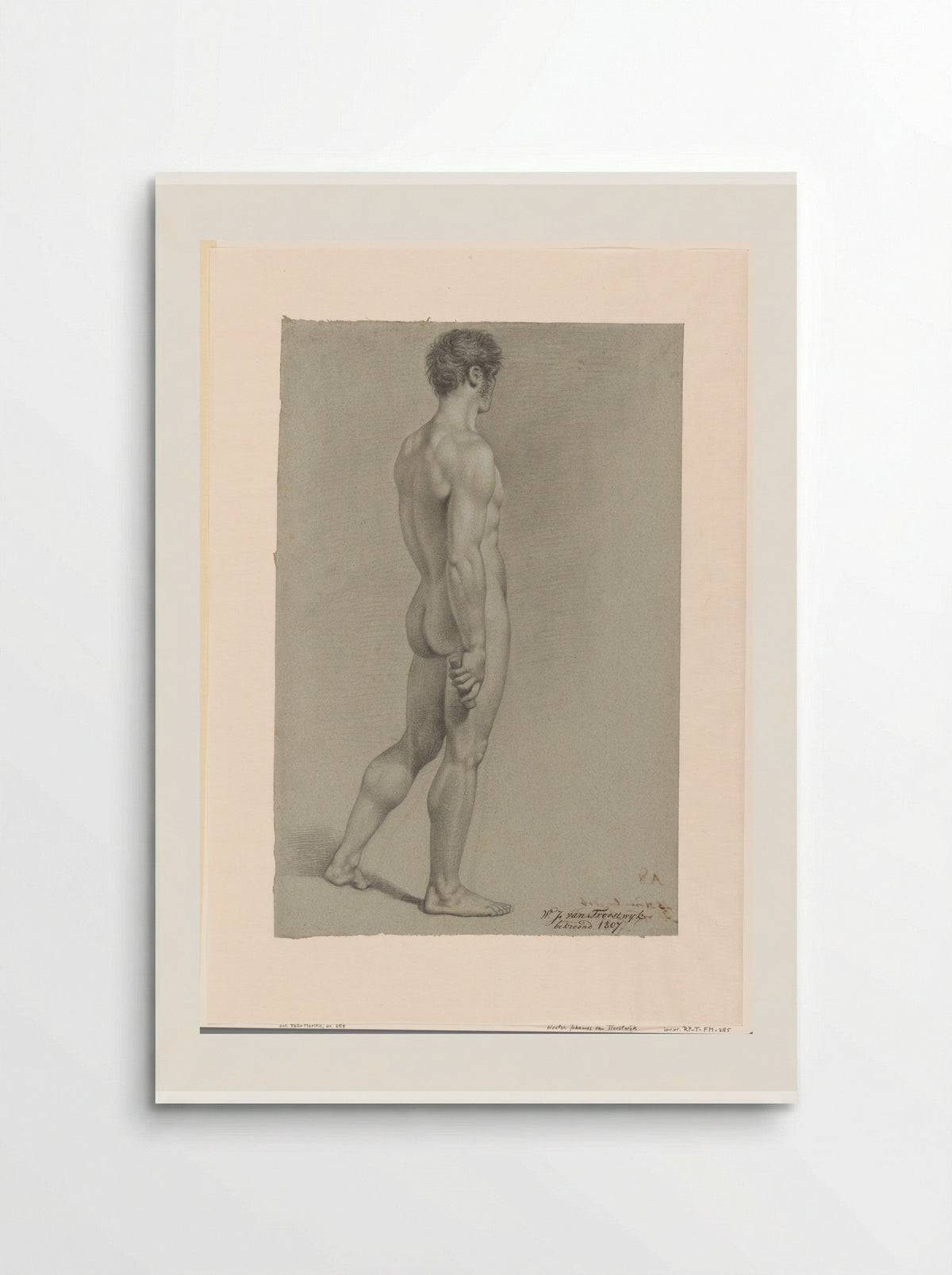 Staand mannelijk naakt, naar rechts - Wouter Johannes van Troostwijk - Poster