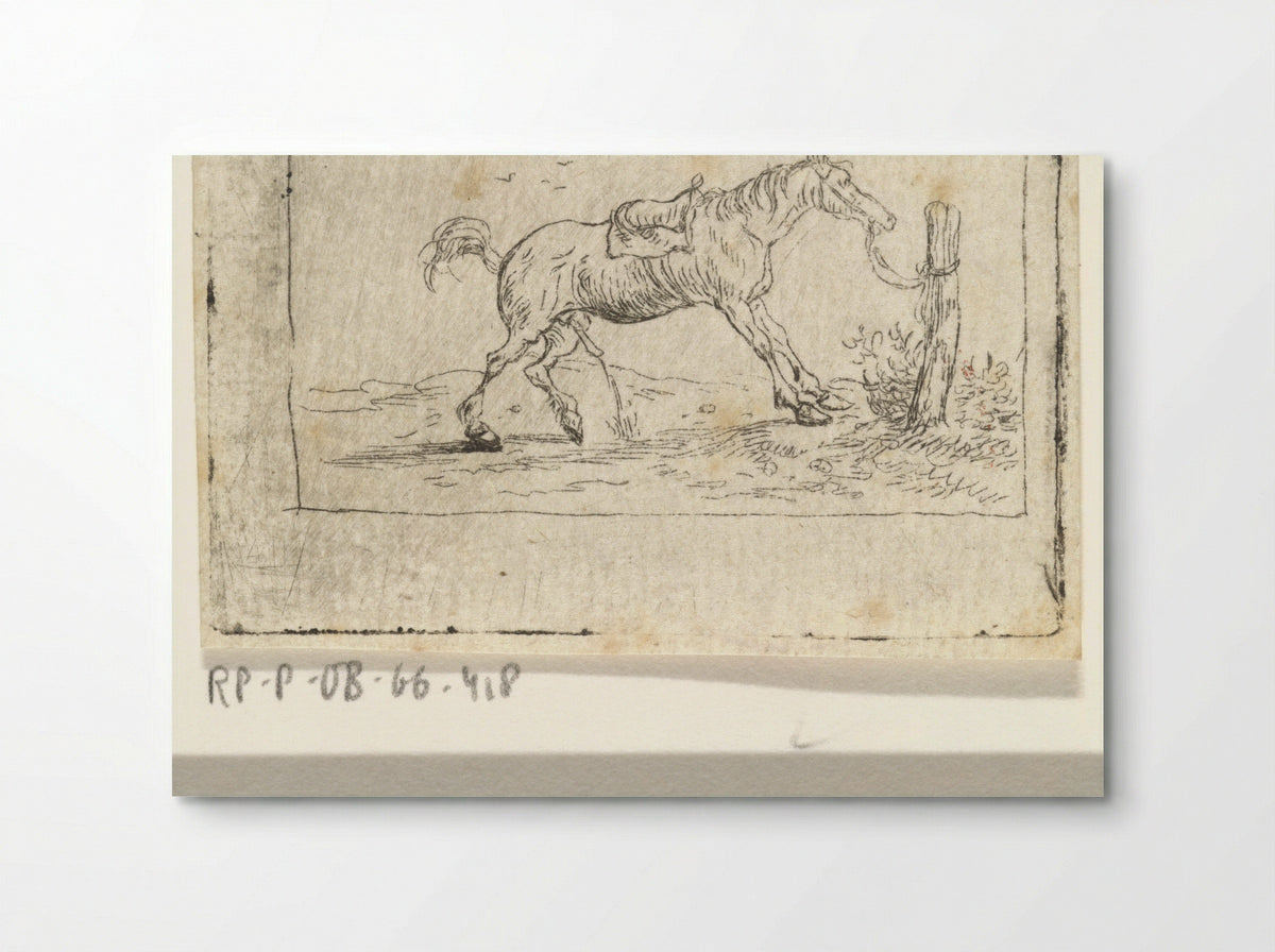 Staand paard naar rechts - Pieter Cornelisz. Verbeeck - Poster