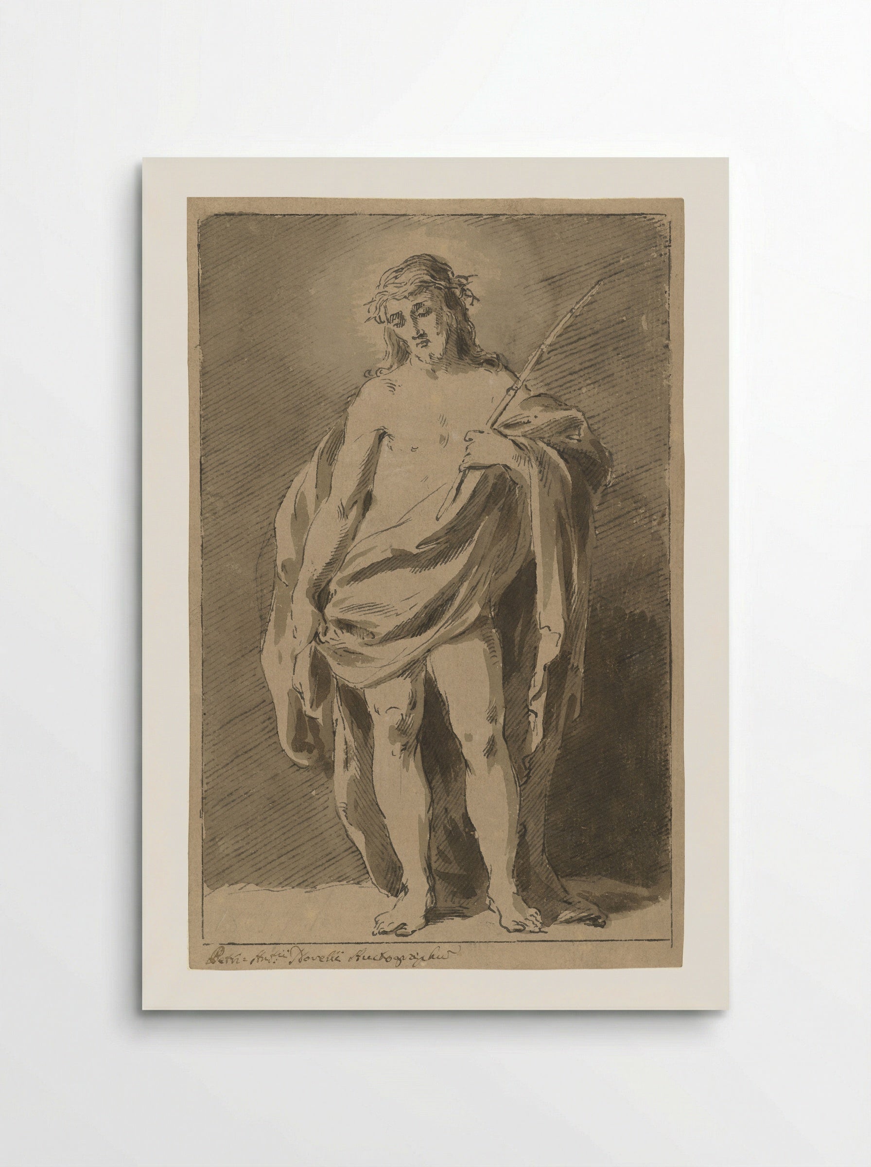 Staande Christus als Man van Smarten - Pietro Antonio III Novelli - Poster