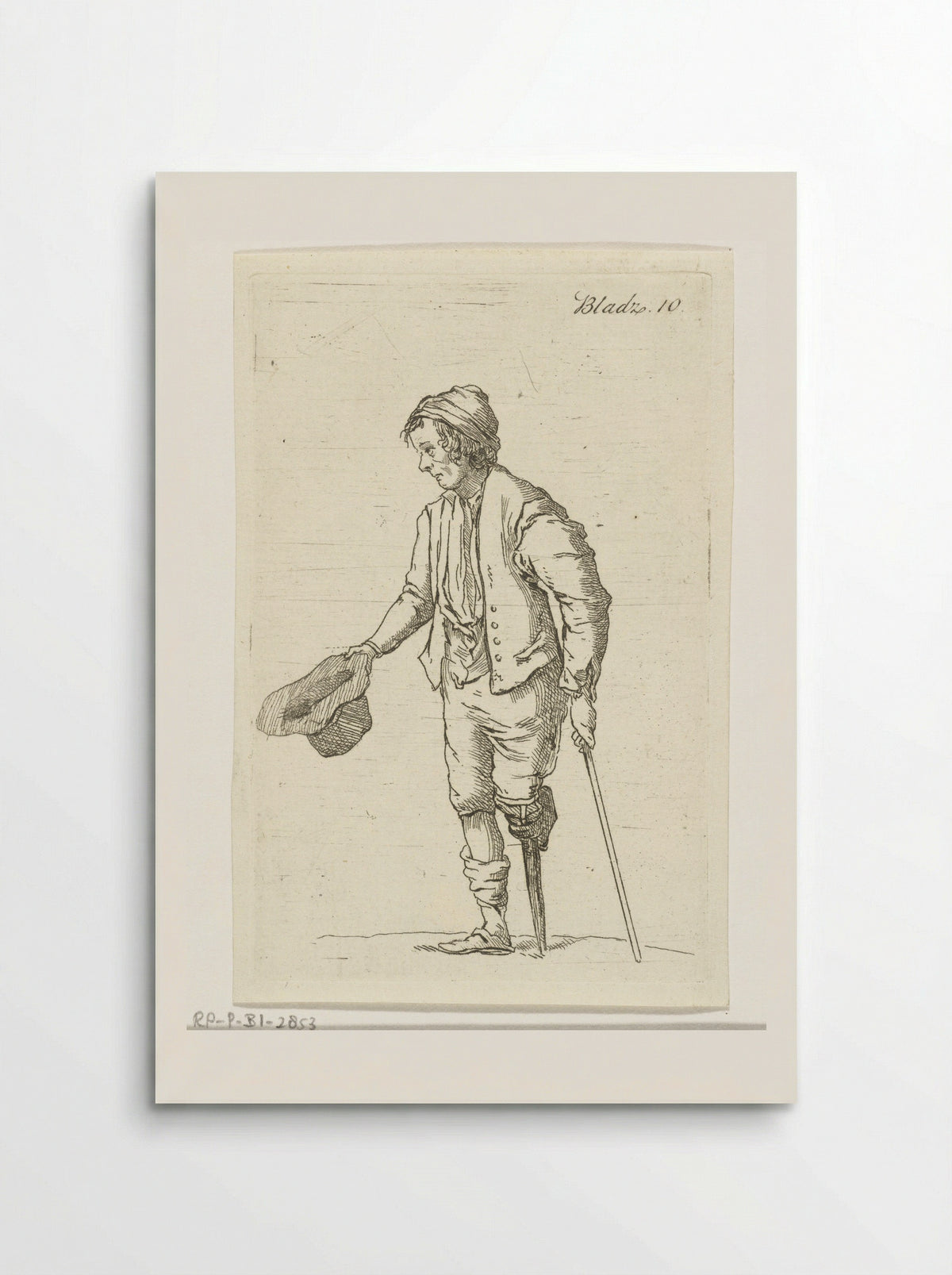 Staande bedelaar (Standing Beggar) - Anthonie van den Bos - Poster