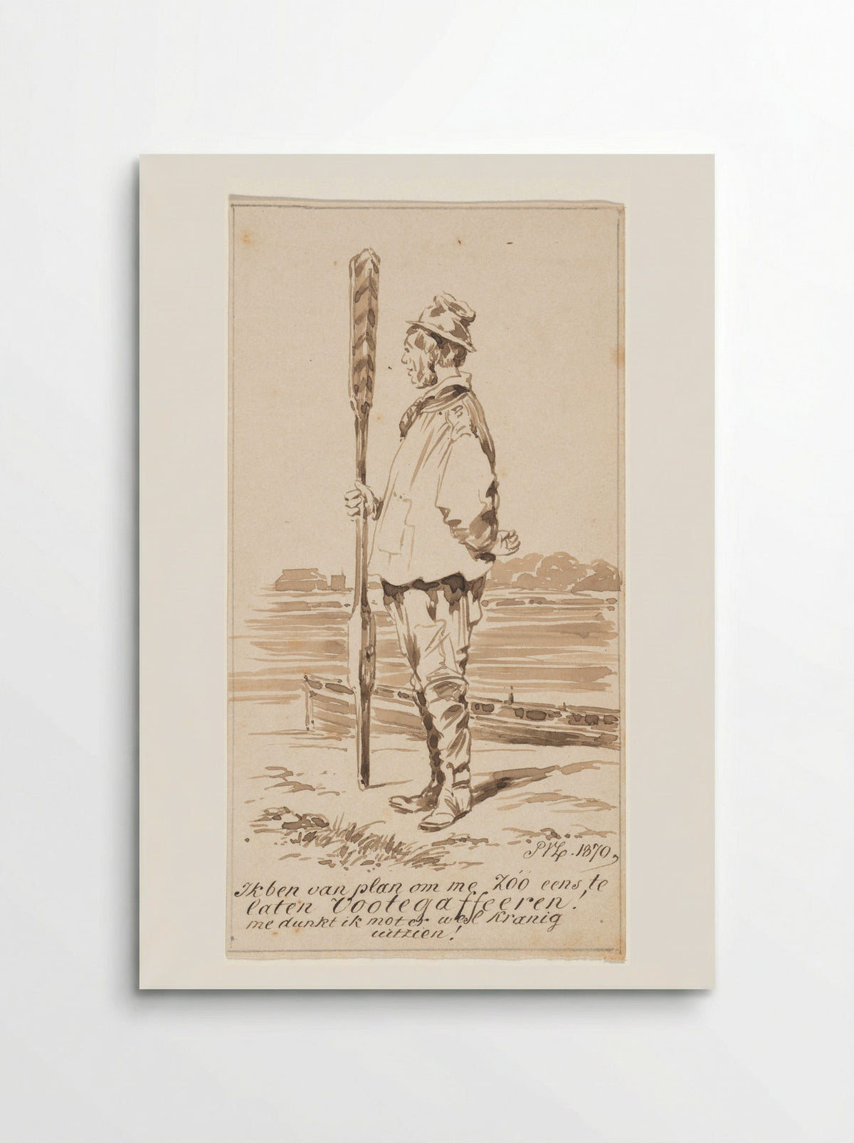 Staande bootsman (Standing Boatman) - Pieter van Loon - Poster