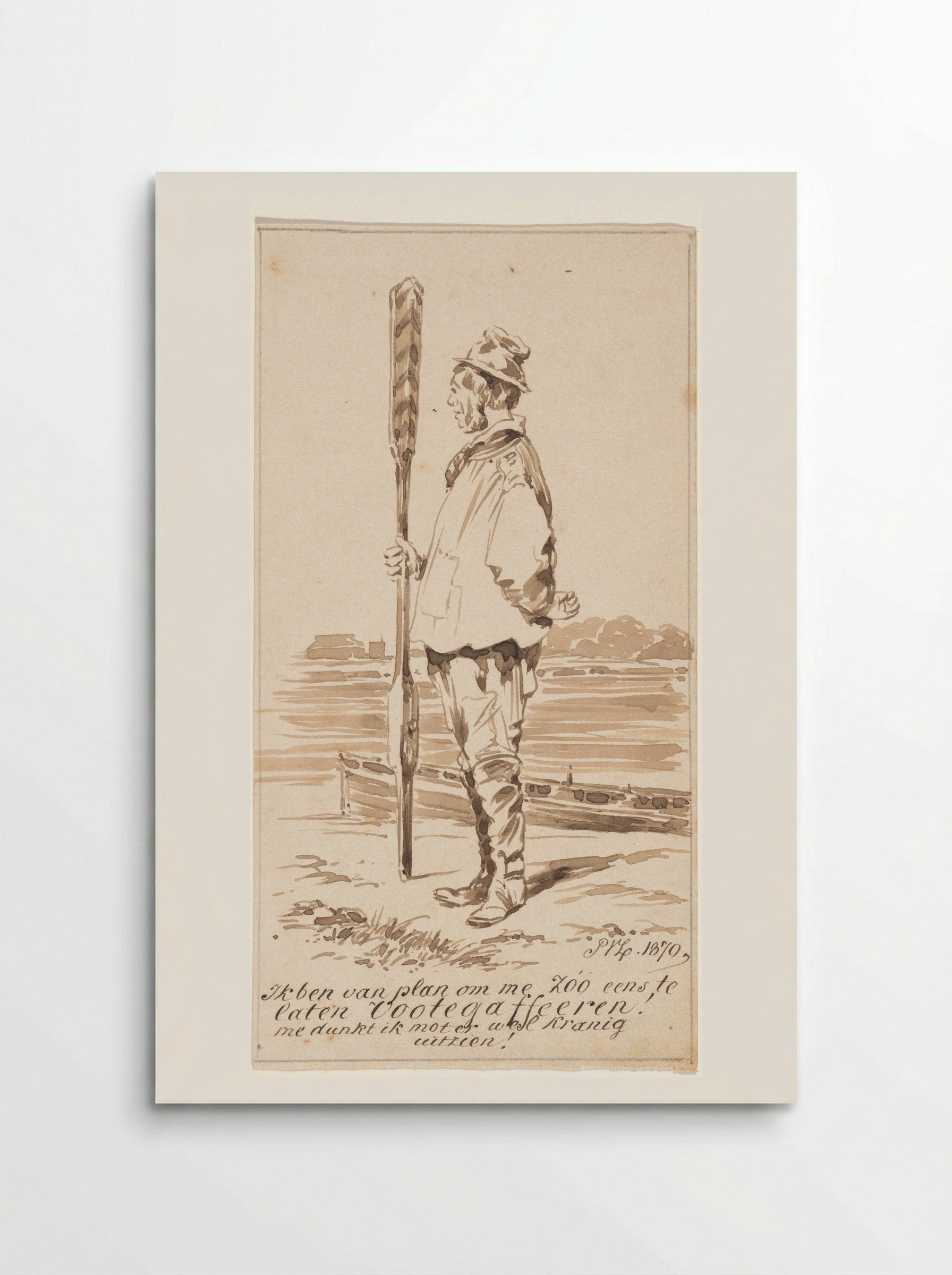 Staande bootsman (Standing Boatman) - Pieter van Loon - Poster